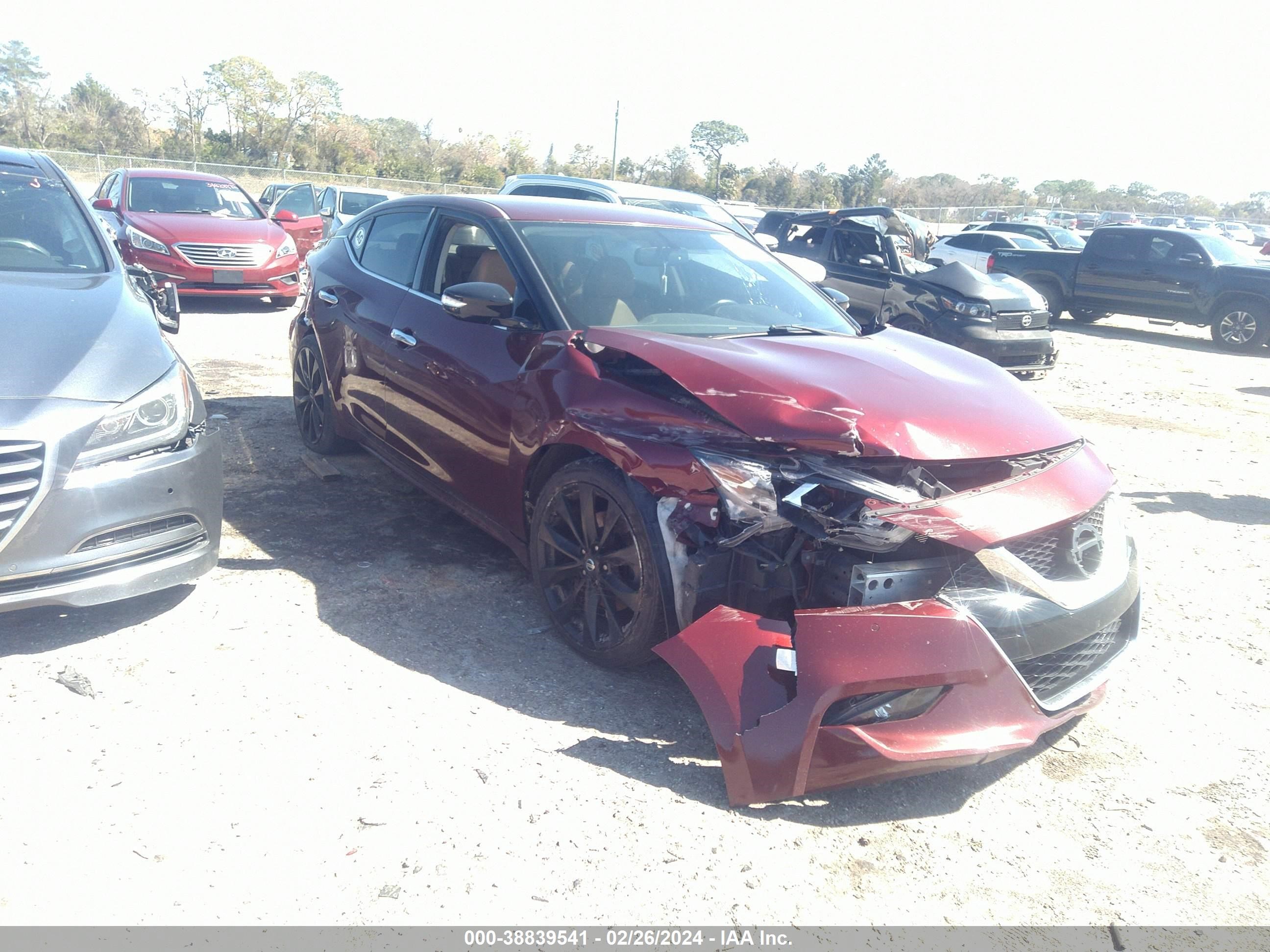 NISSAN MAXIMA 2017 1n4aa6ap9hc392525