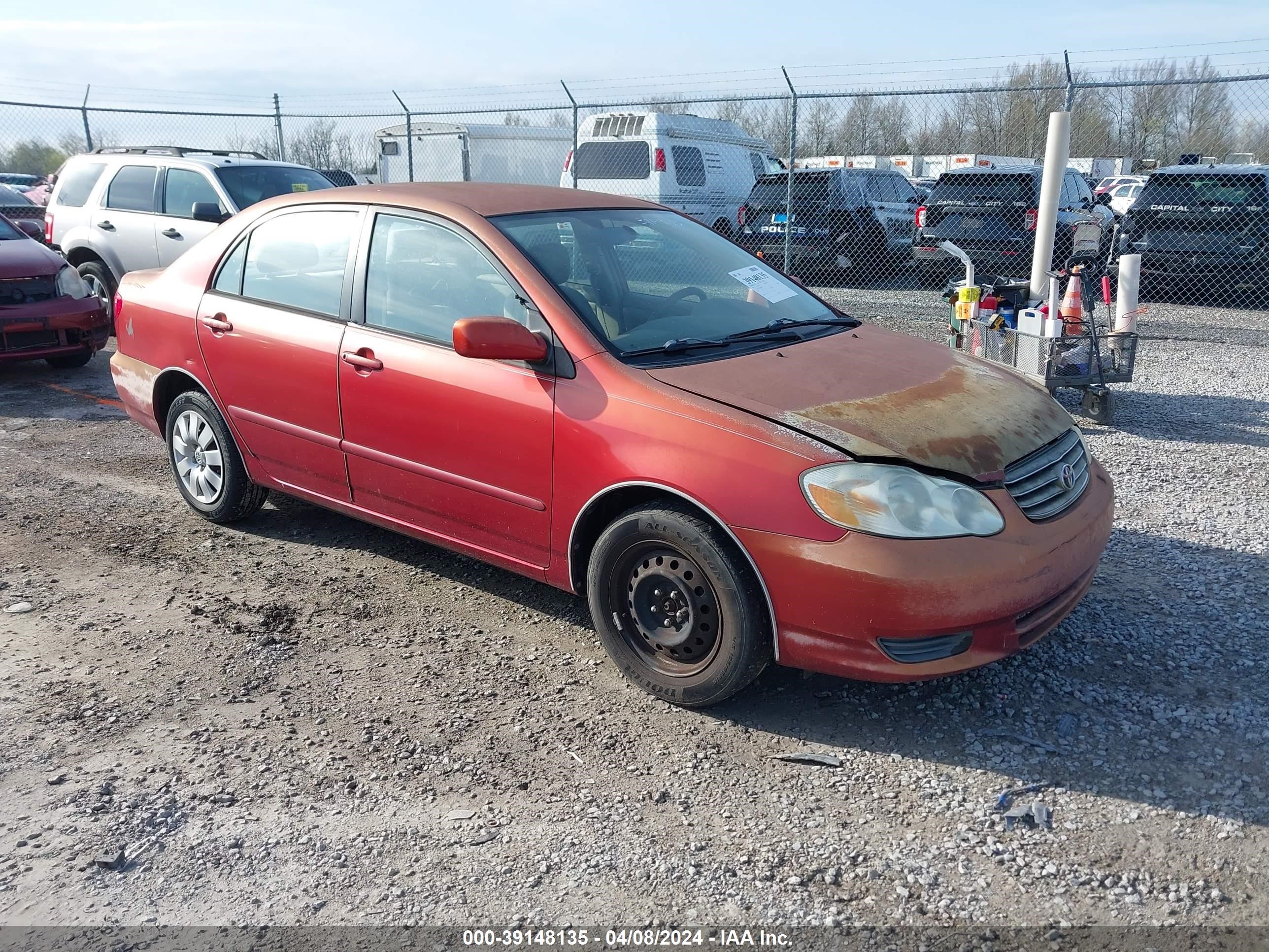 TOYOTA COROLLA 2003 1nxbr32e43z004408