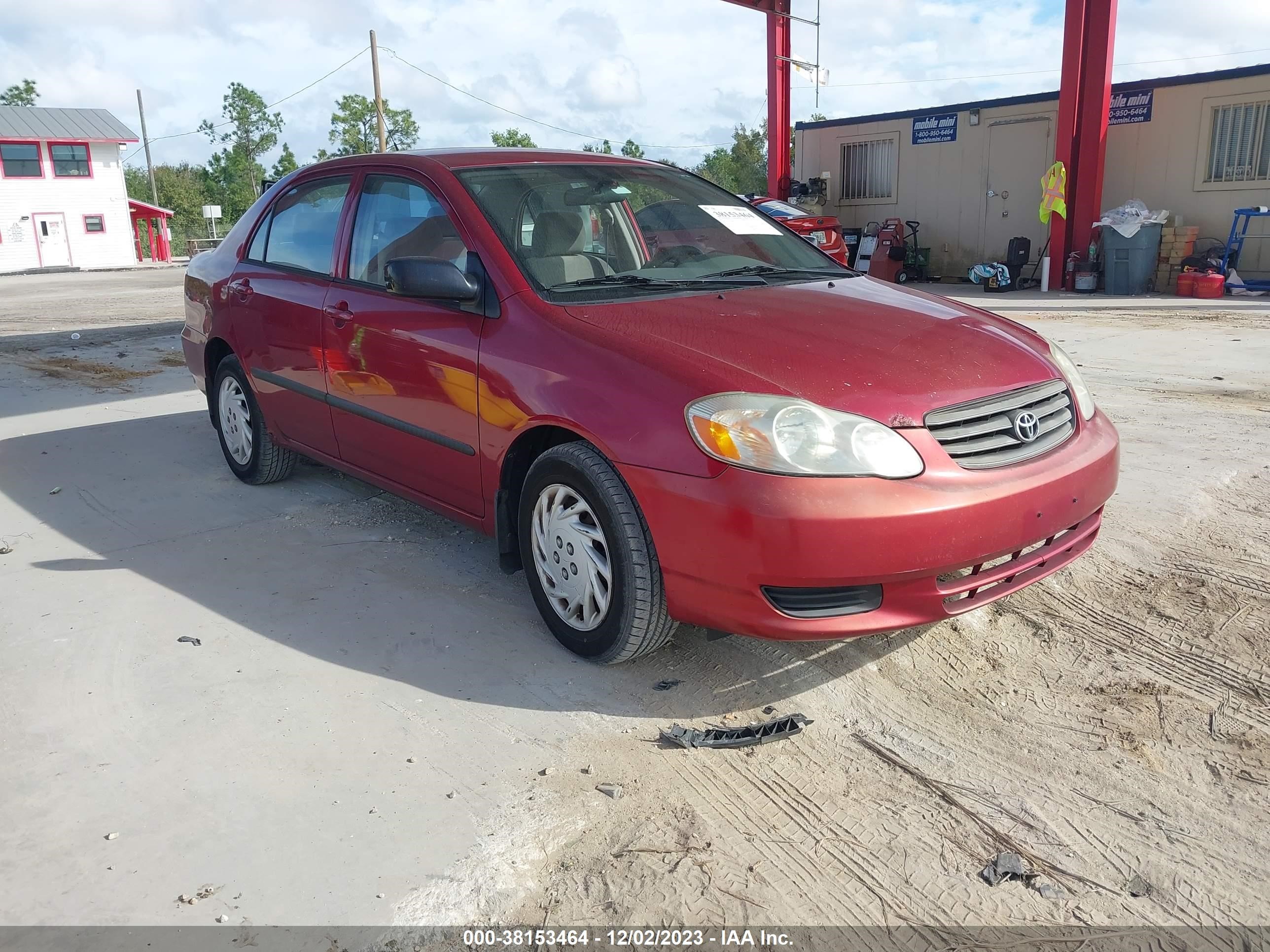 TOYOTA COROLLA 2003 1nxbr32e43z086172