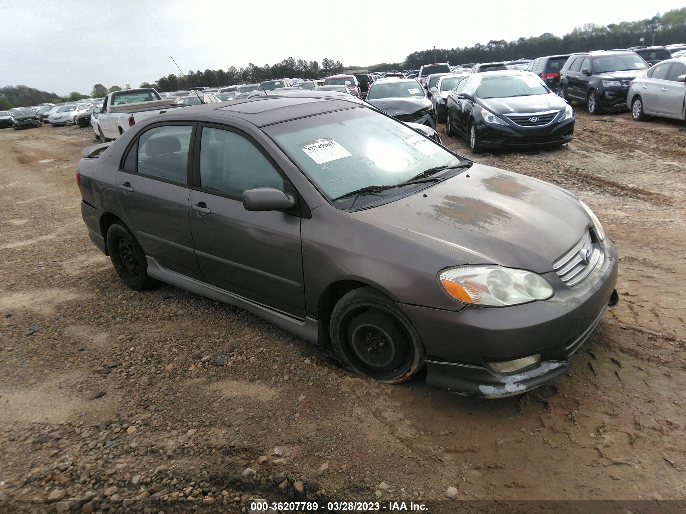 TOYOTA COROLLA 2003 1nxbr32e83z090595