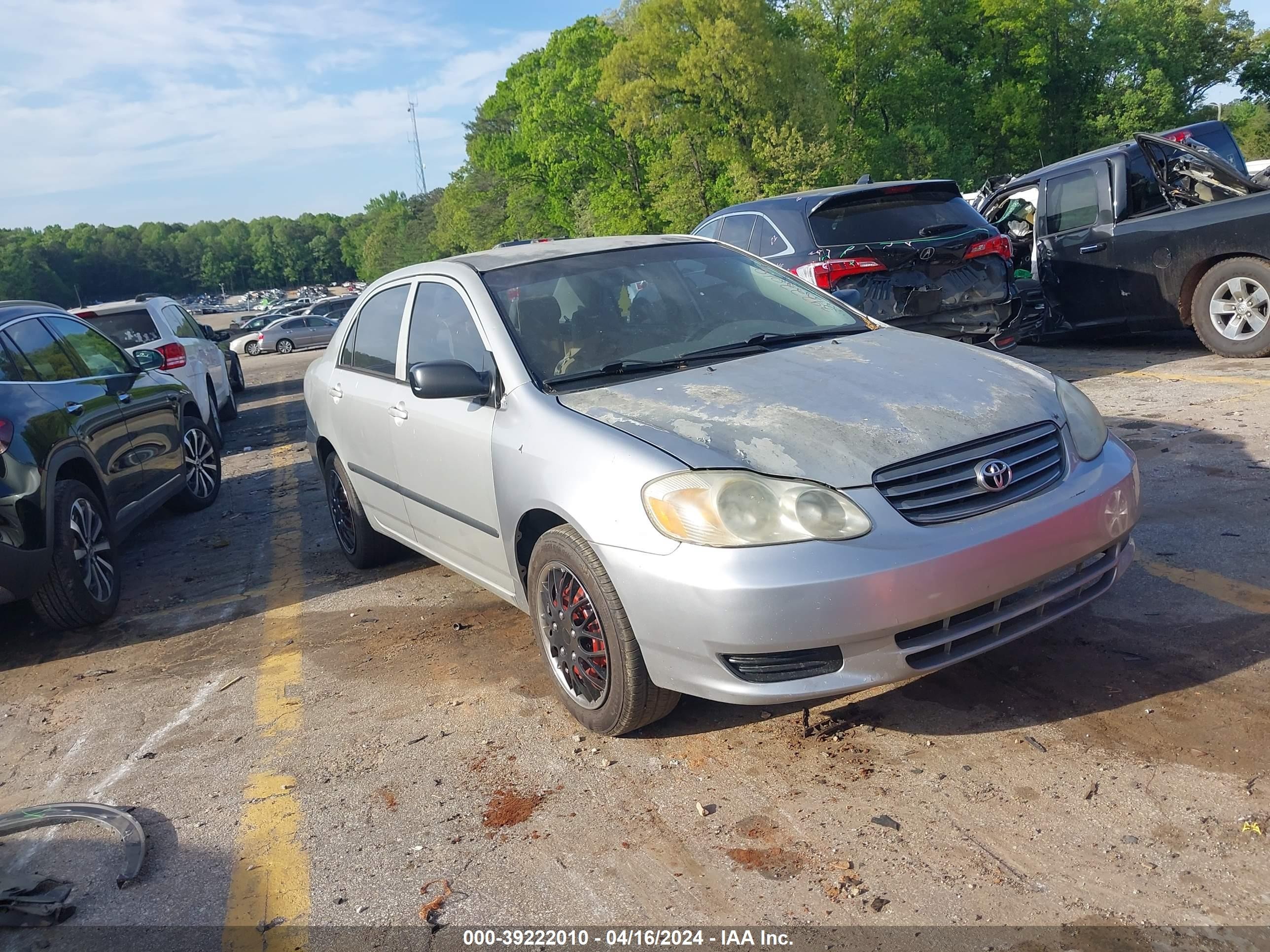 TOYOTA COROLLA 2003 1nxbr32e93z184257