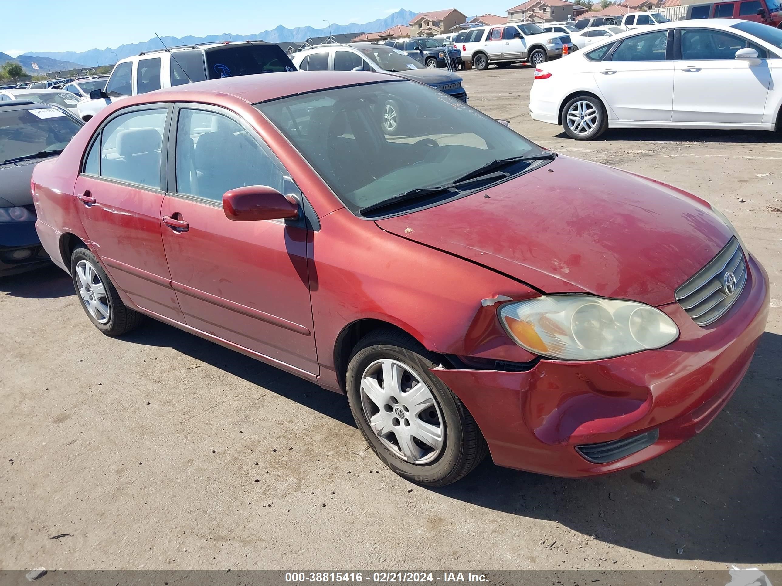 TOYOTA COROLLA 2003 1nxbr32ex3z172800