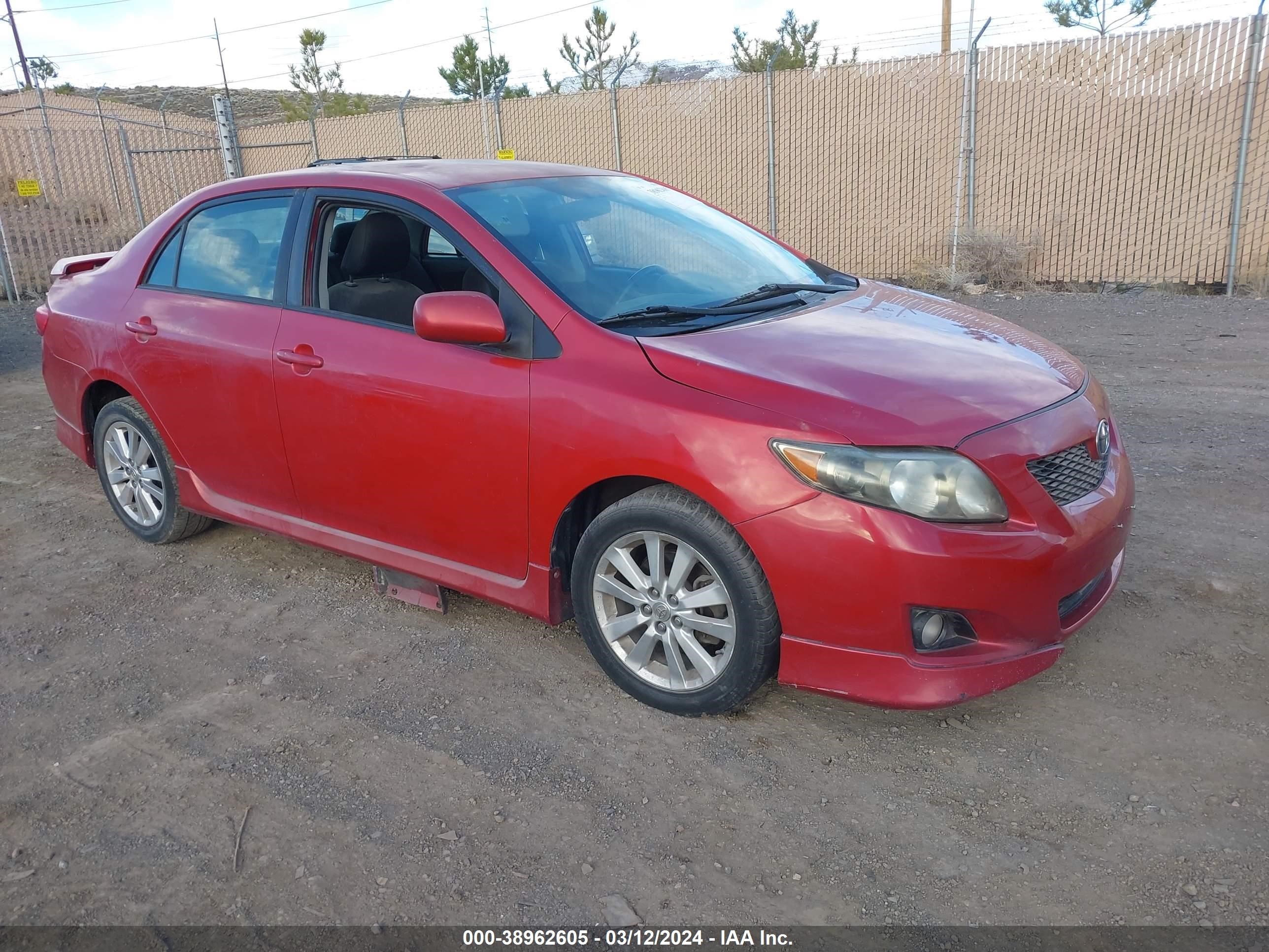 TOYOTA COROLLA 2009 1nxbu40e29z074425