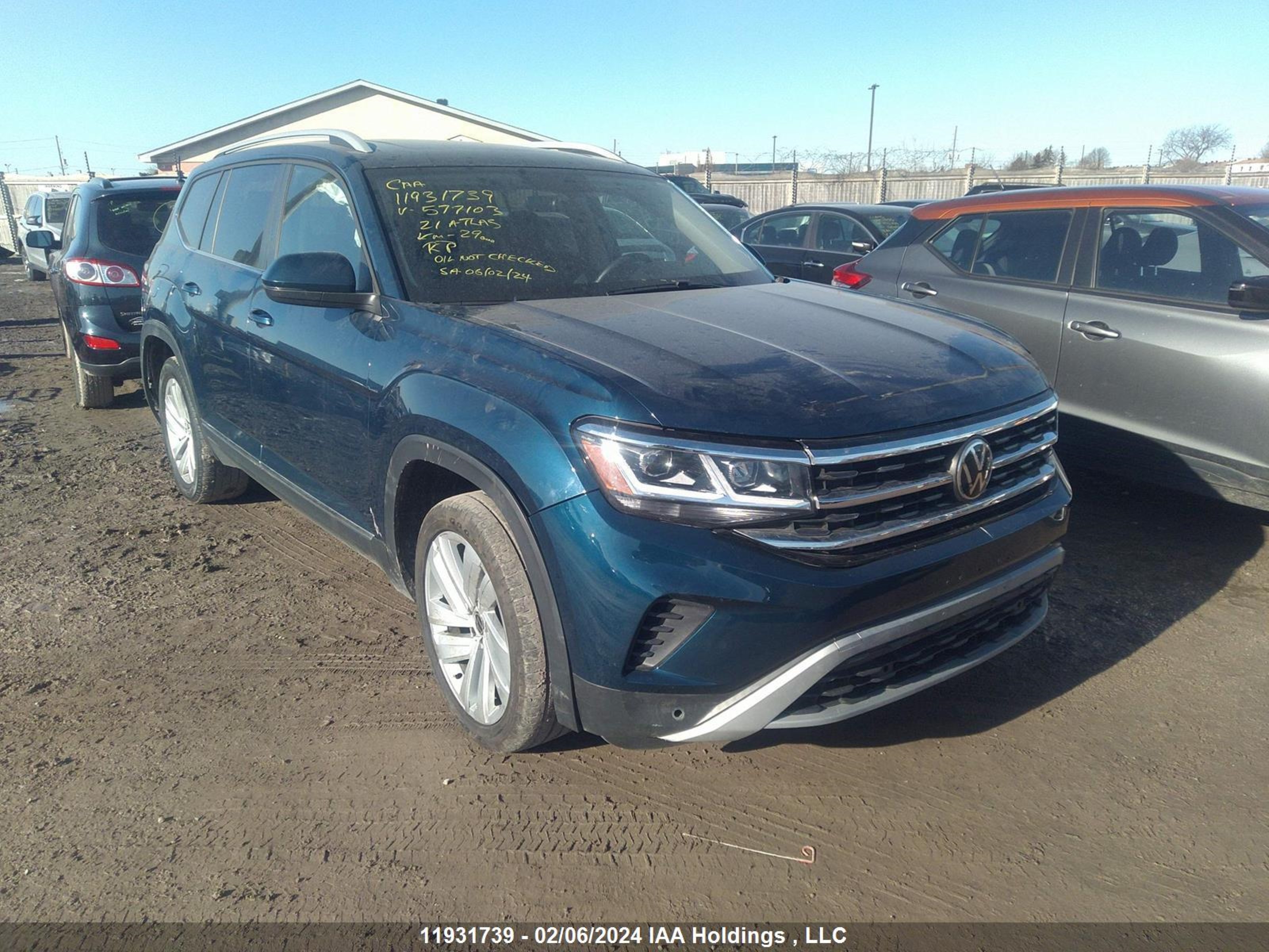 VOLKSWAGEN ATLAS 2021 1v2br2ca8mc577103