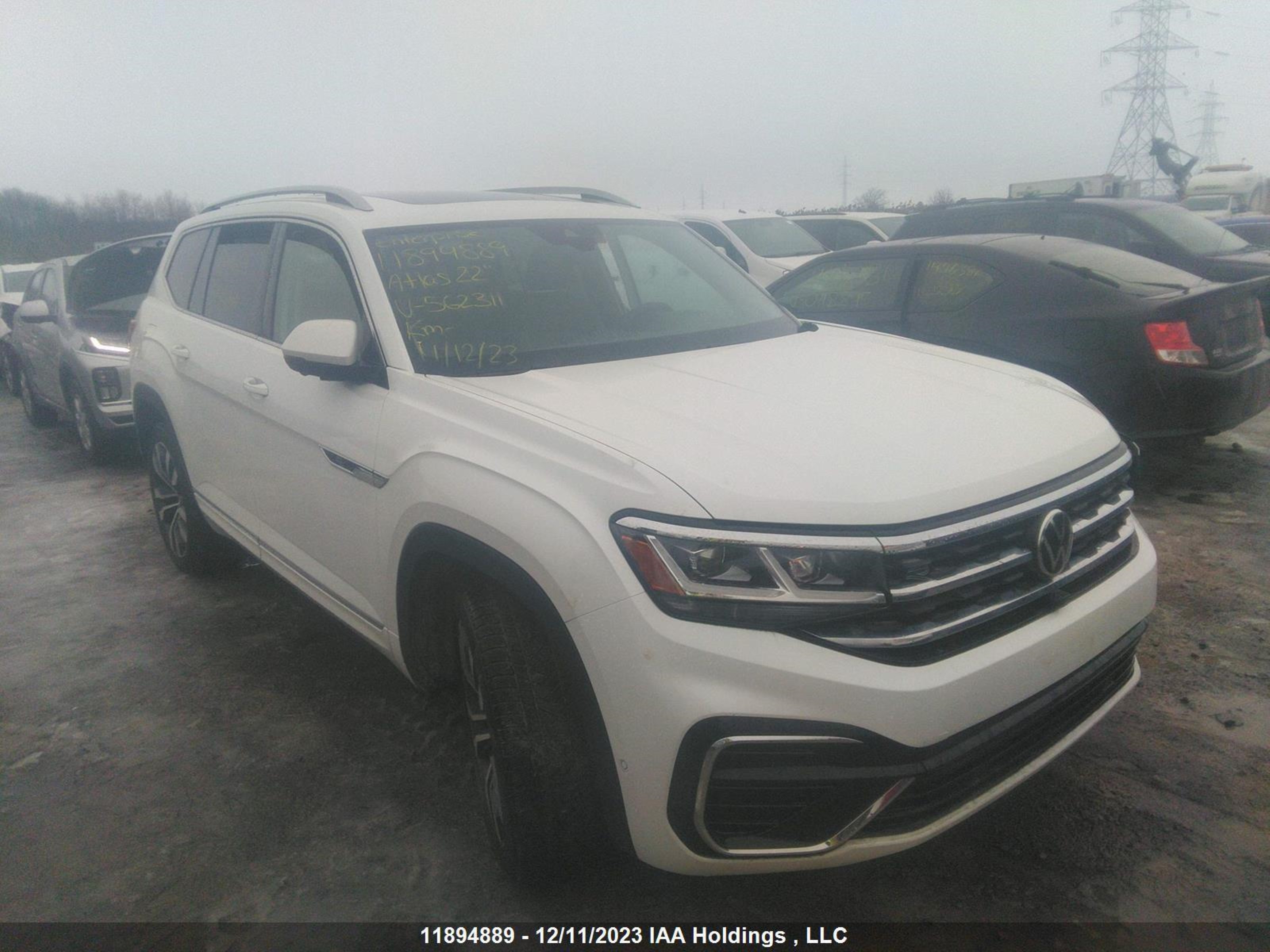 VOLKSWAGEN ATLAS 2022 1v2fr2ca2nc562311