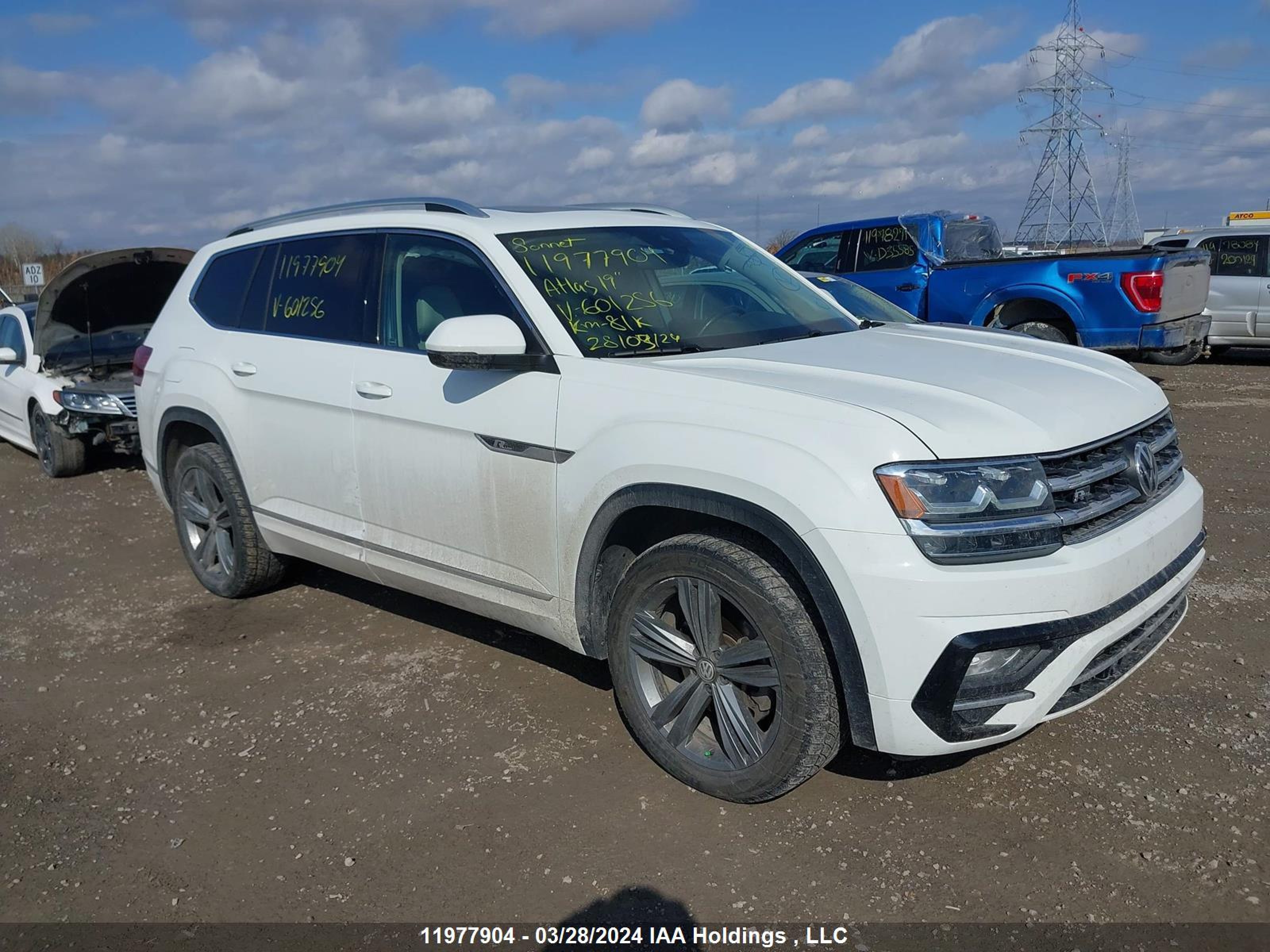 VOLKSWAGEN ATLAS 2019 1v2tr2caxkc601256