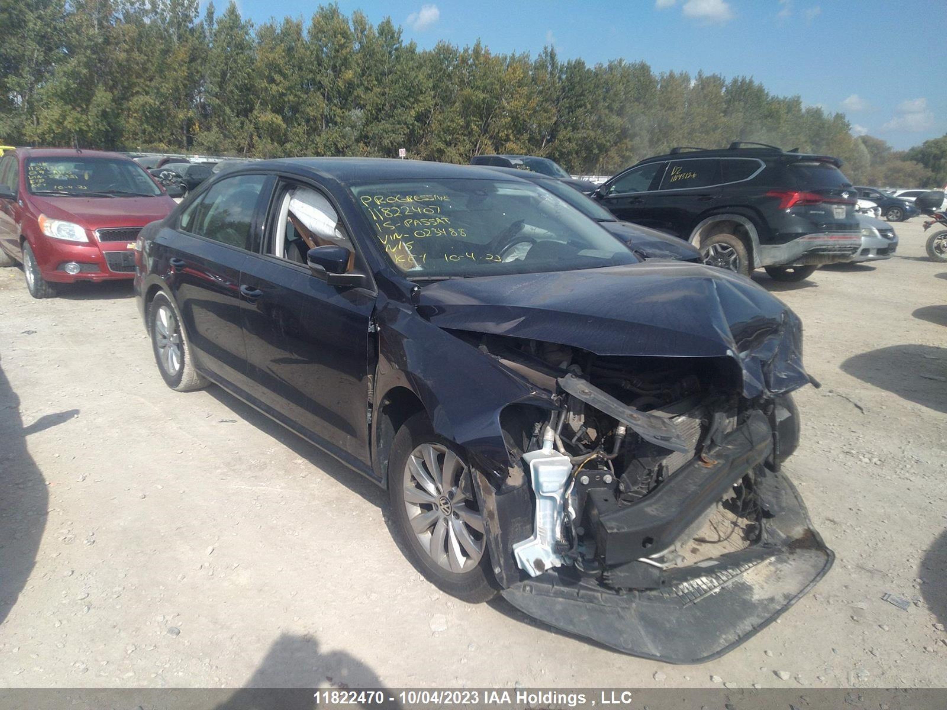 VOLKSWAGEN PASSAT 2015 1vwat7a32fc023488