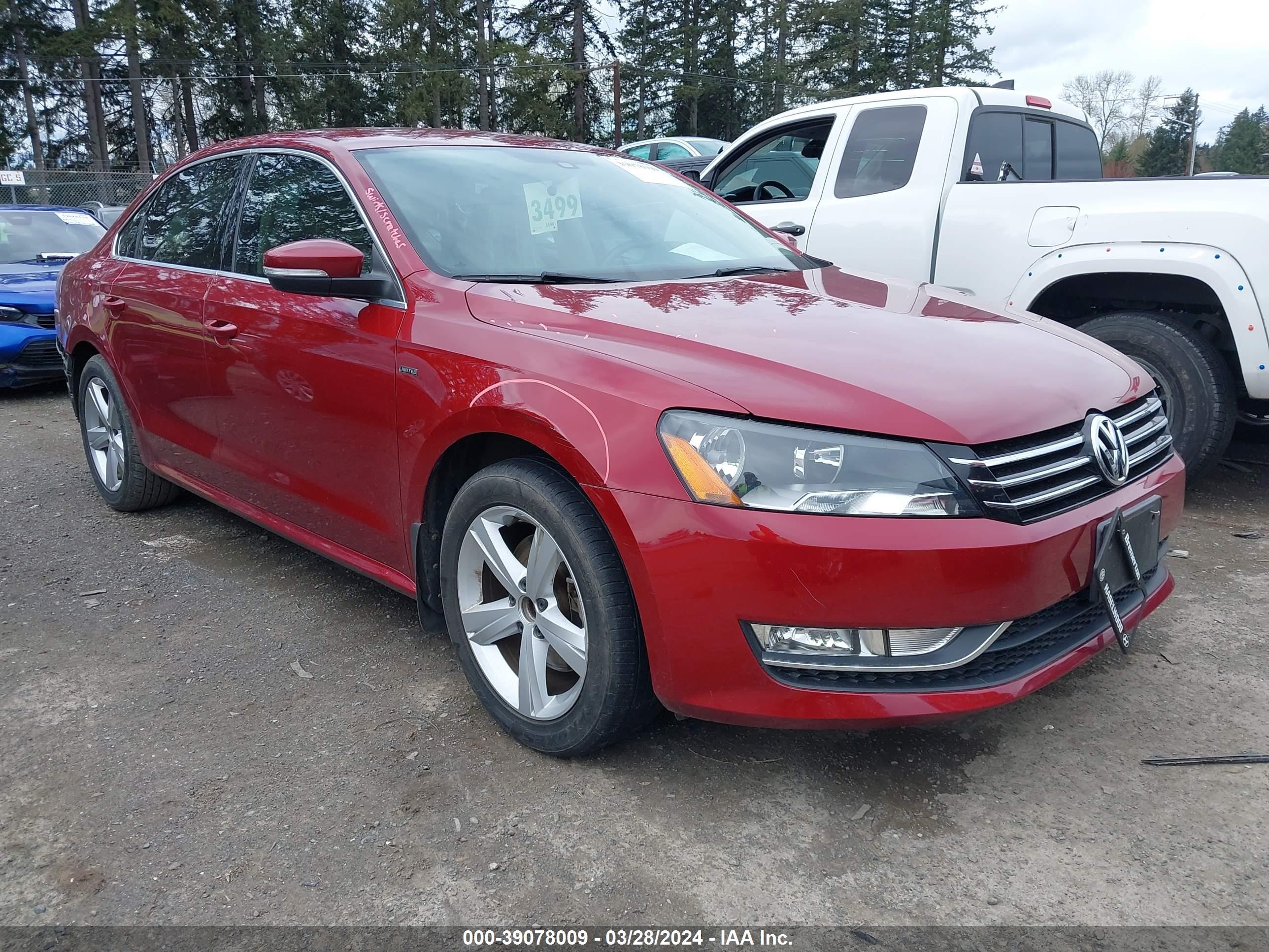 VOLKSWAGEN PASSAT 2015 1vwat7a3xfc122785