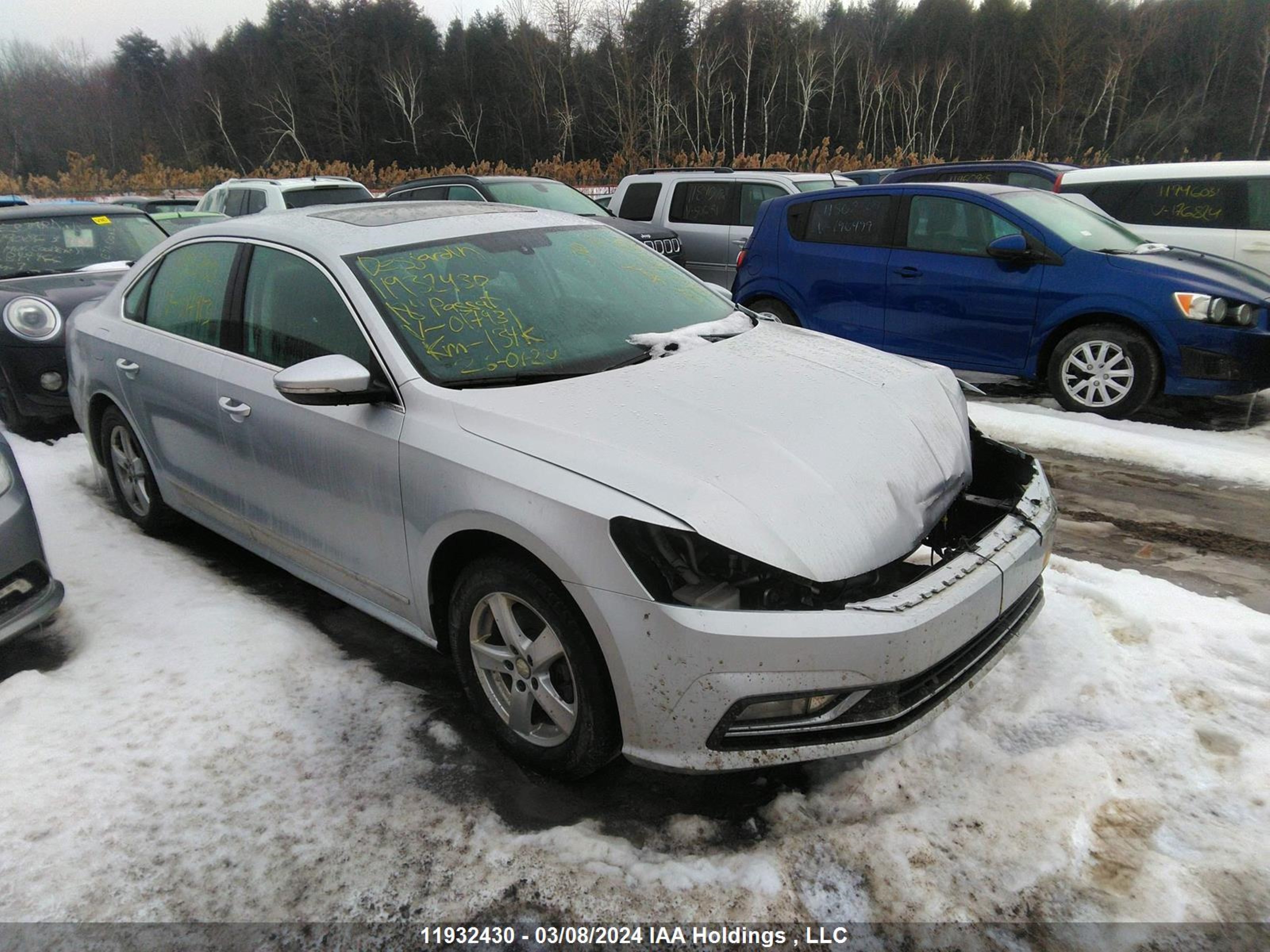 VOLKSWAGEN PASSAT 2017 1vwba7a31jc017913