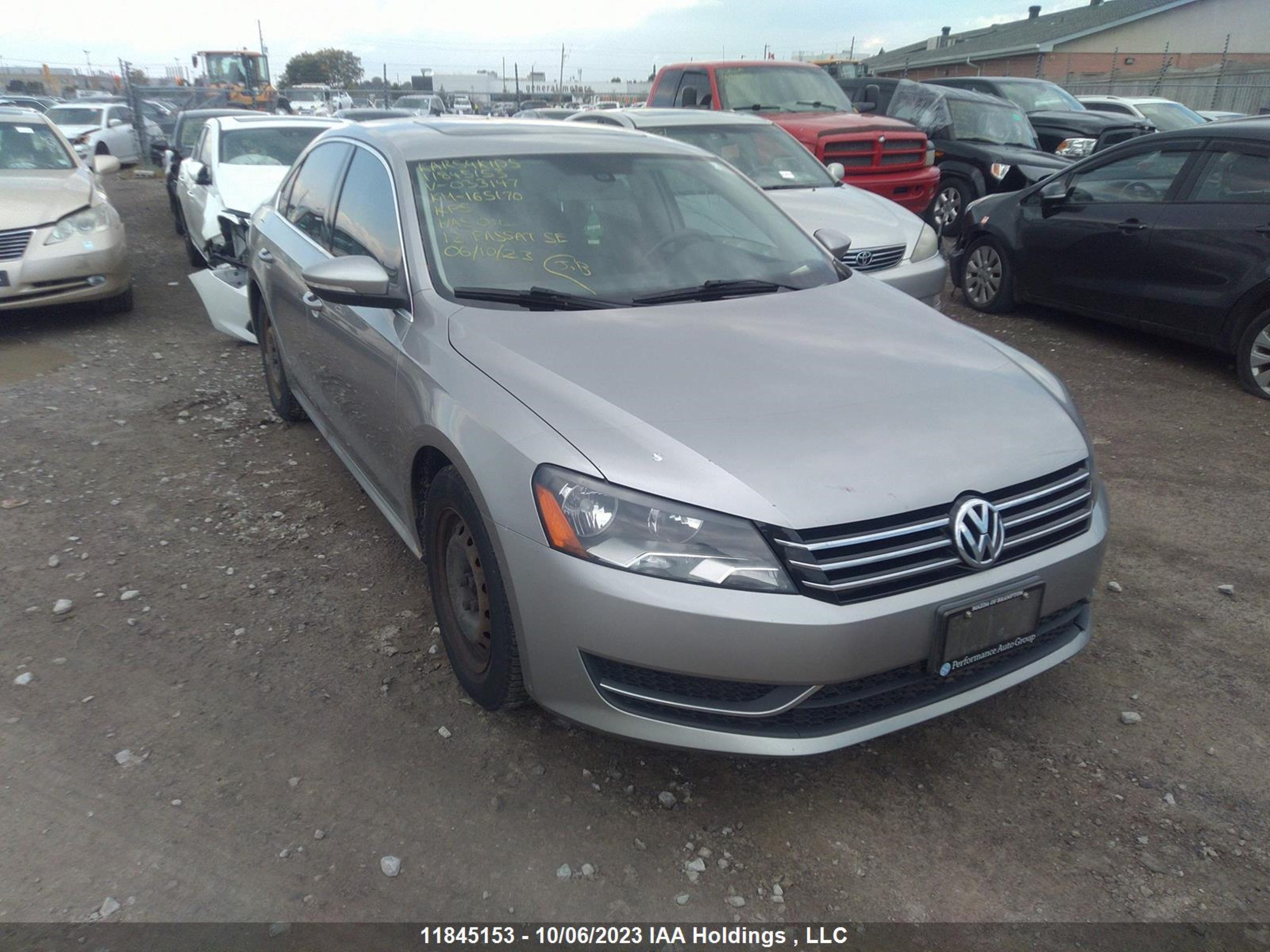 VOLKSWAGEN PASSAT 2012 1vwbh7a32cc033147