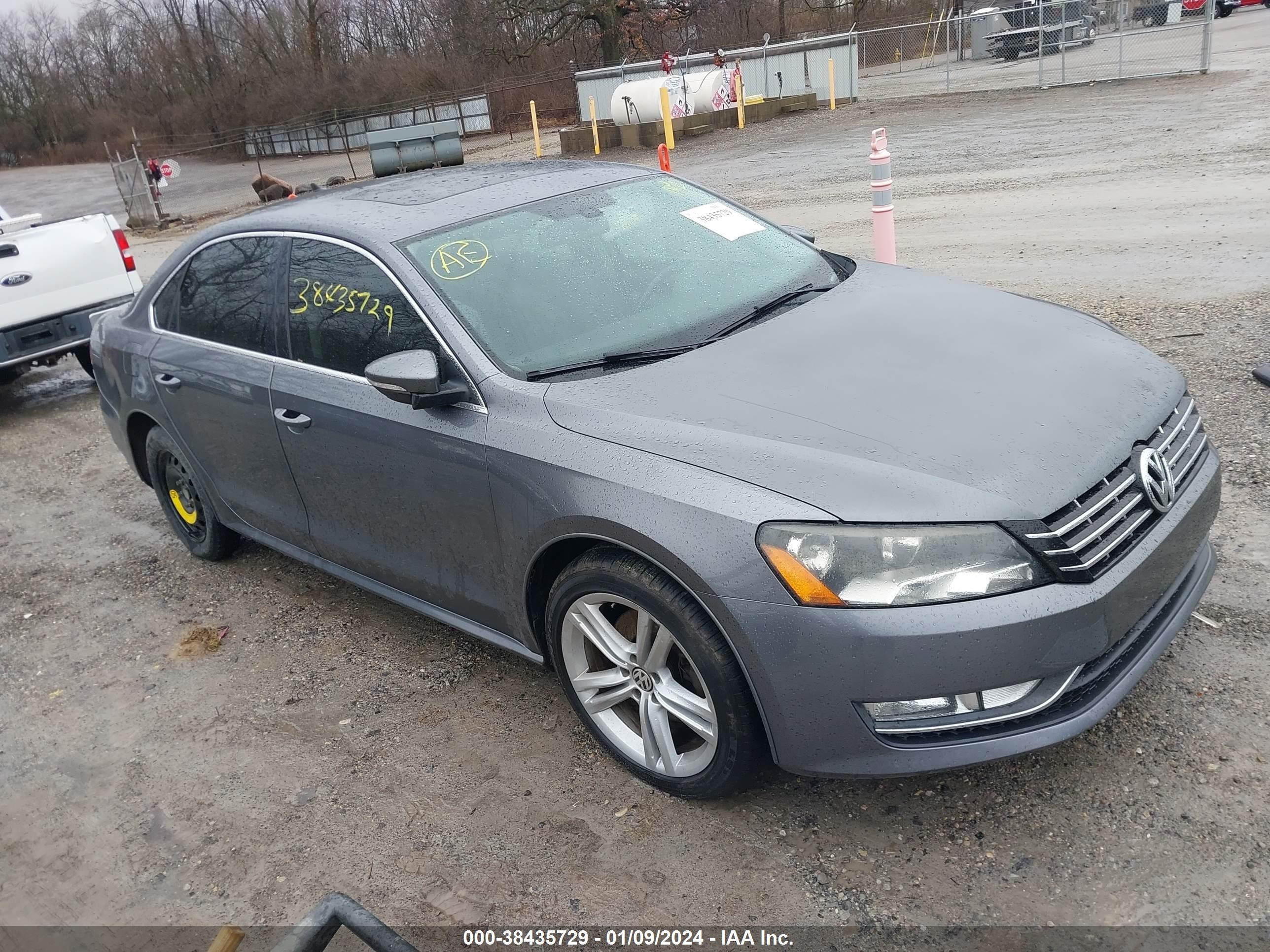 VOLKSWAGEN PASSAT 2012 1vwbm7a34cc040029