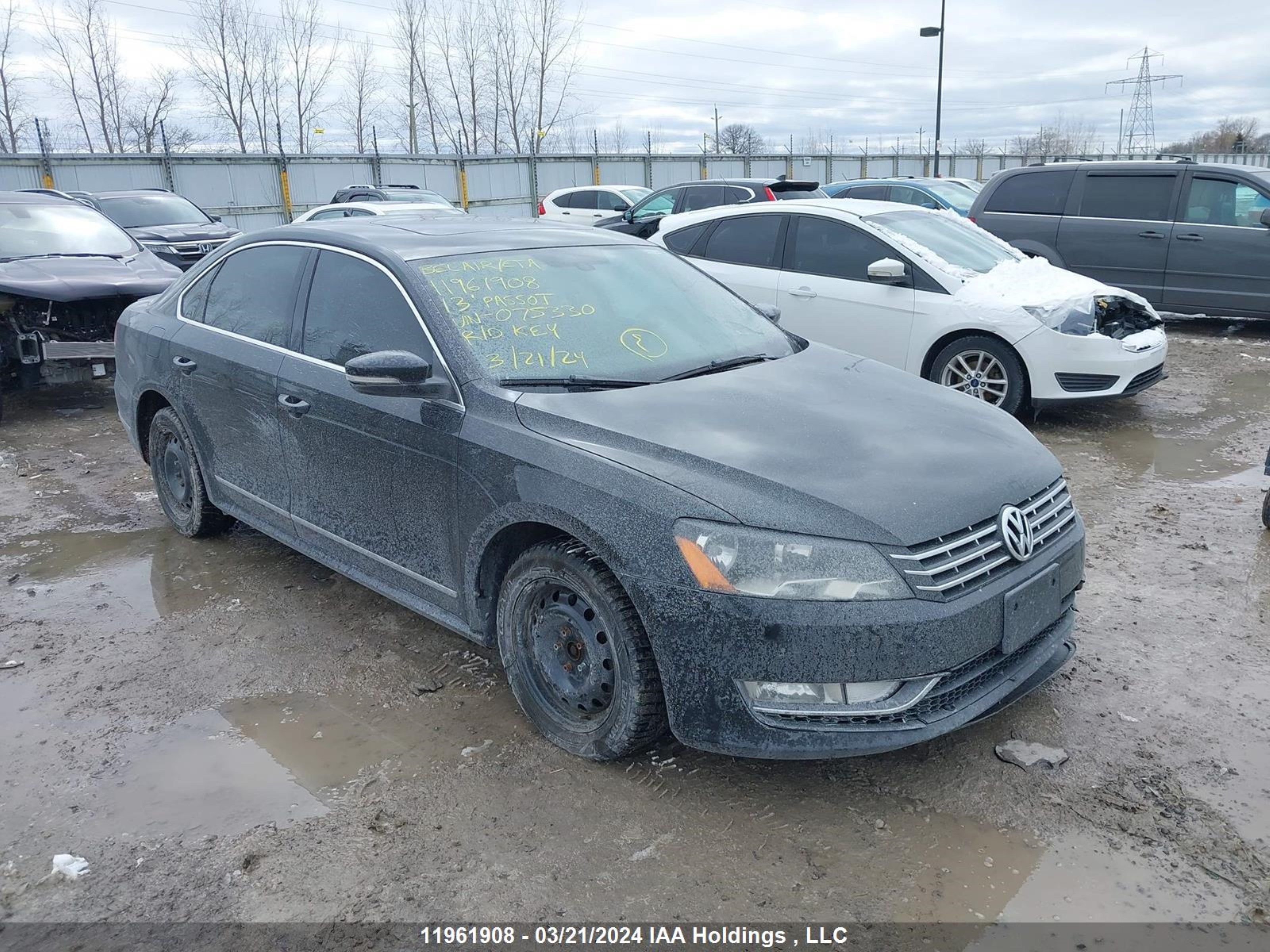 VOLKSWAGEN PASSAT 2013 1vwcn7a37dc075330