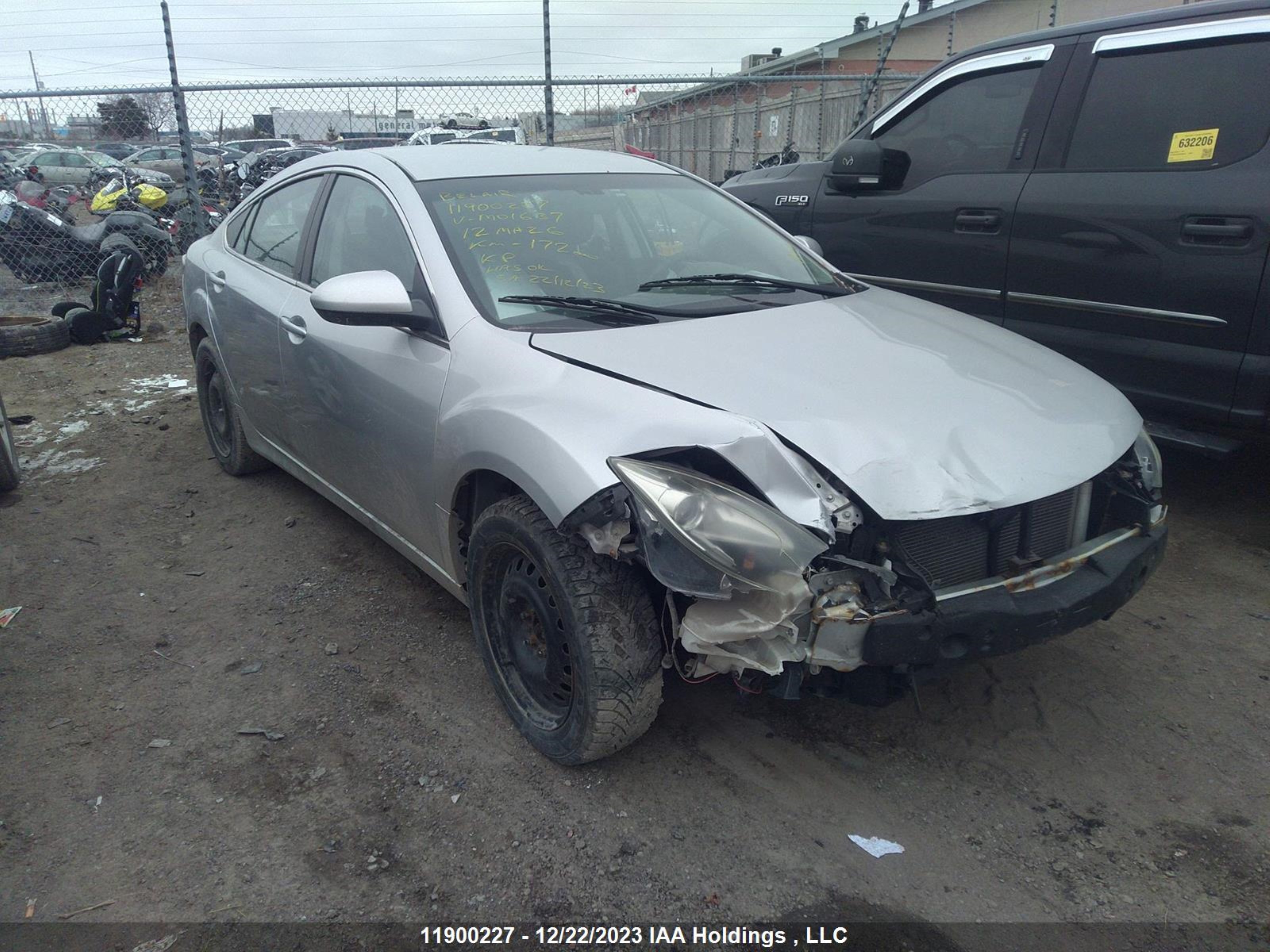 MAZDA 6 2012 1yvhz8bh7c5m01637