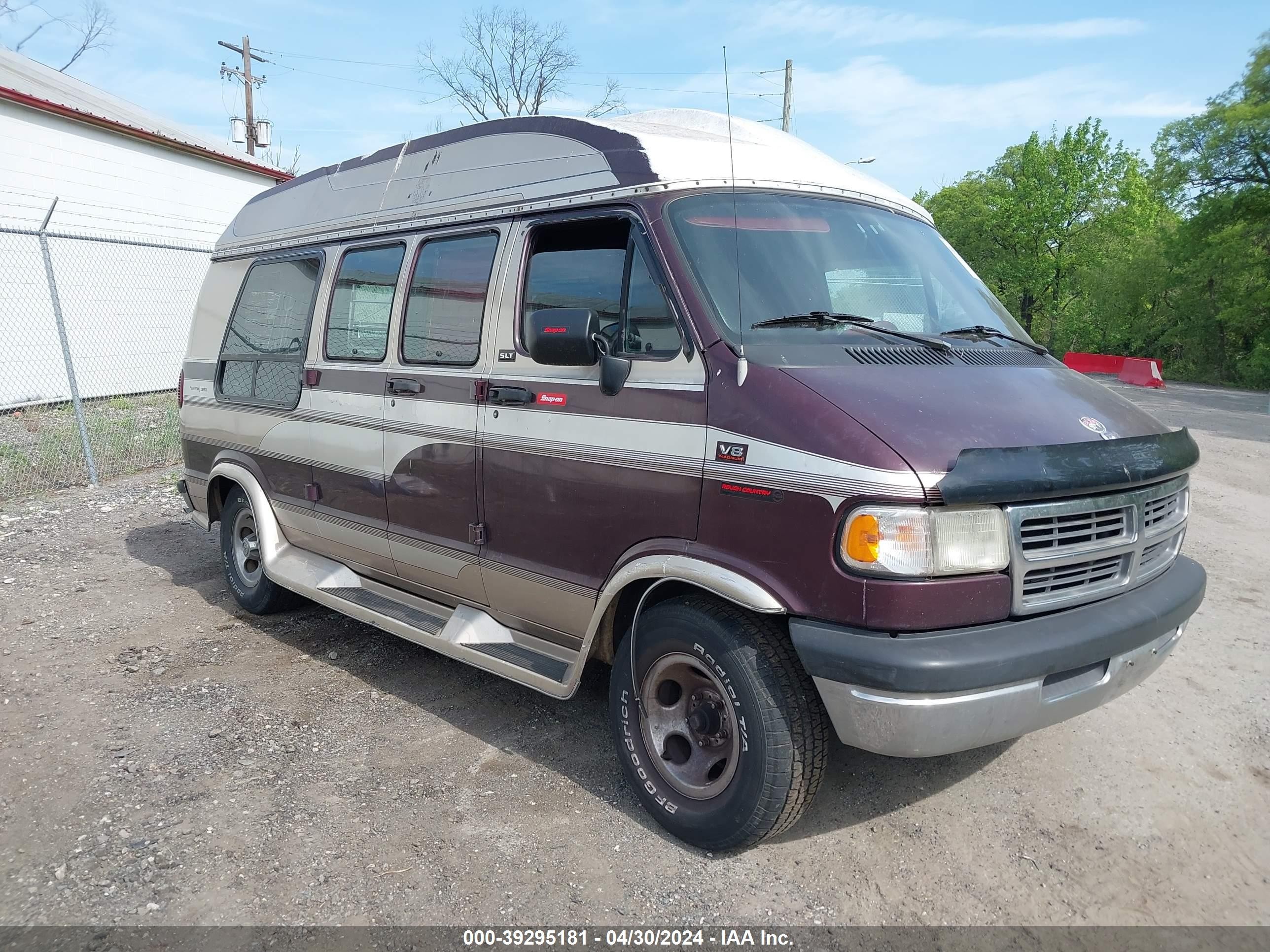 DODGE RAM VAN 1995 2b6hb21y4sk543371