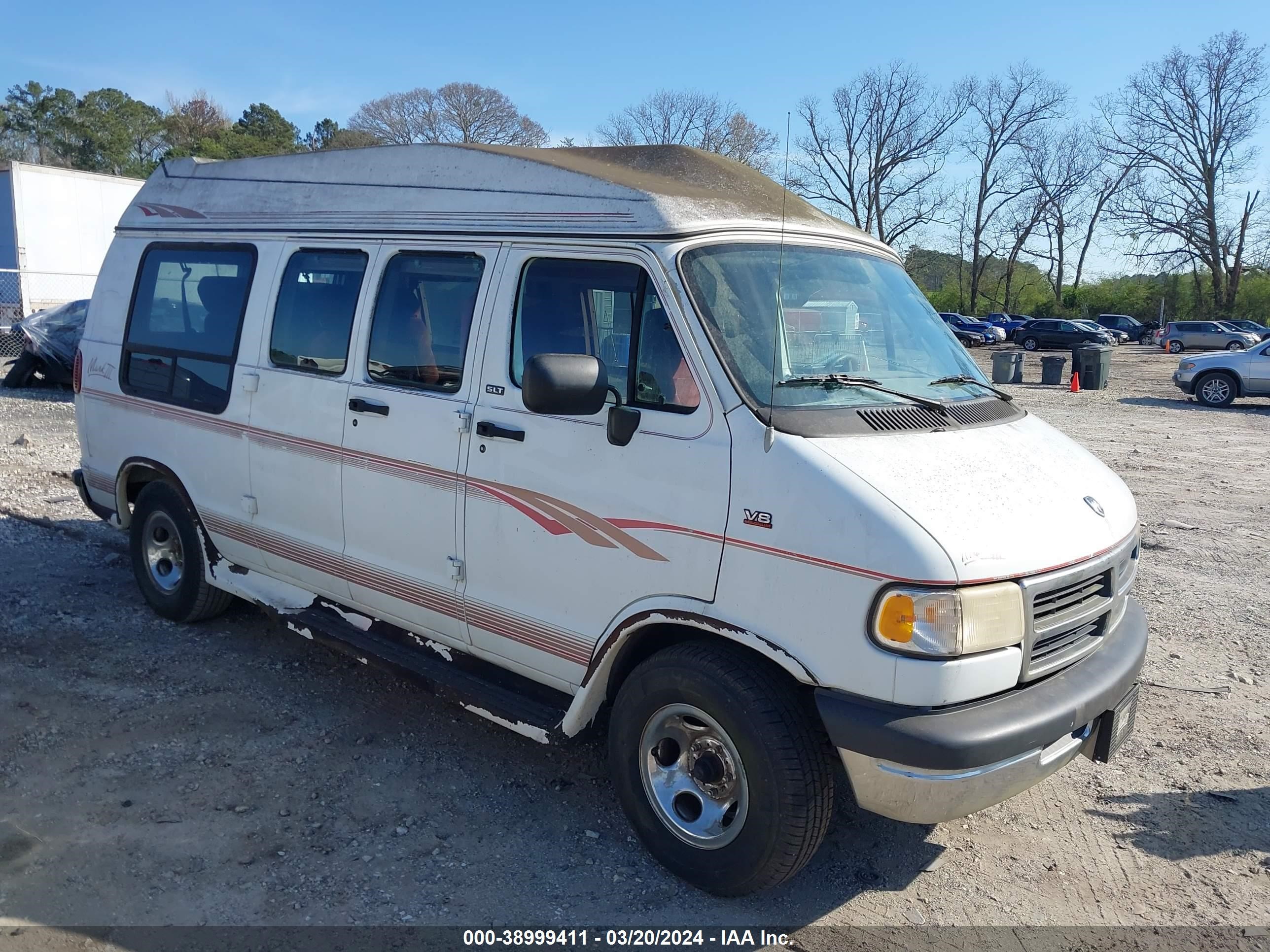 DODGE RAM VAN 1995 2b6hb21y7sk513801