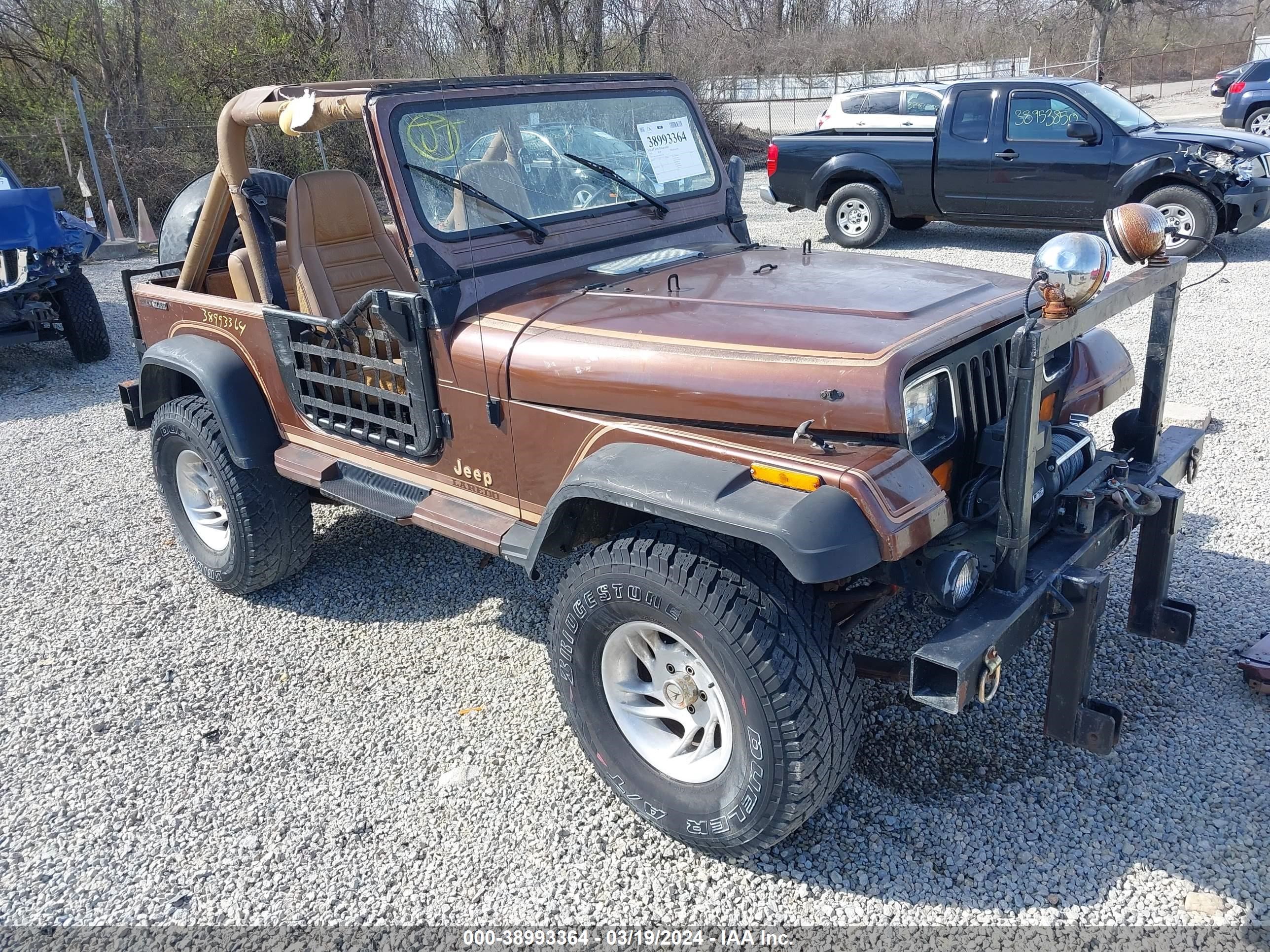 JEEP WRANGLER 1987 2bccv8144hb525332