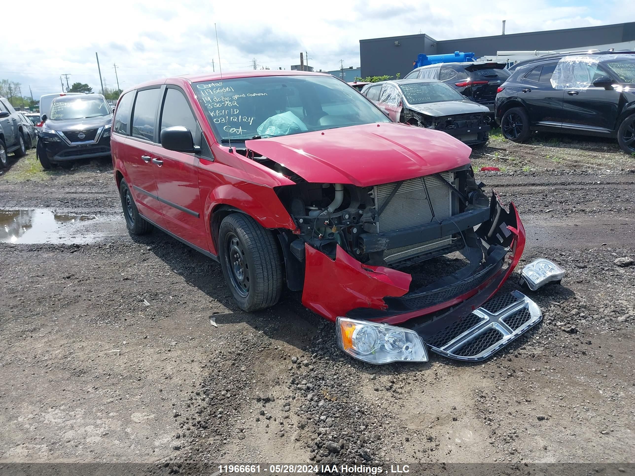 DODGE CARAVAN 2014 2c4rdgbg0er330782