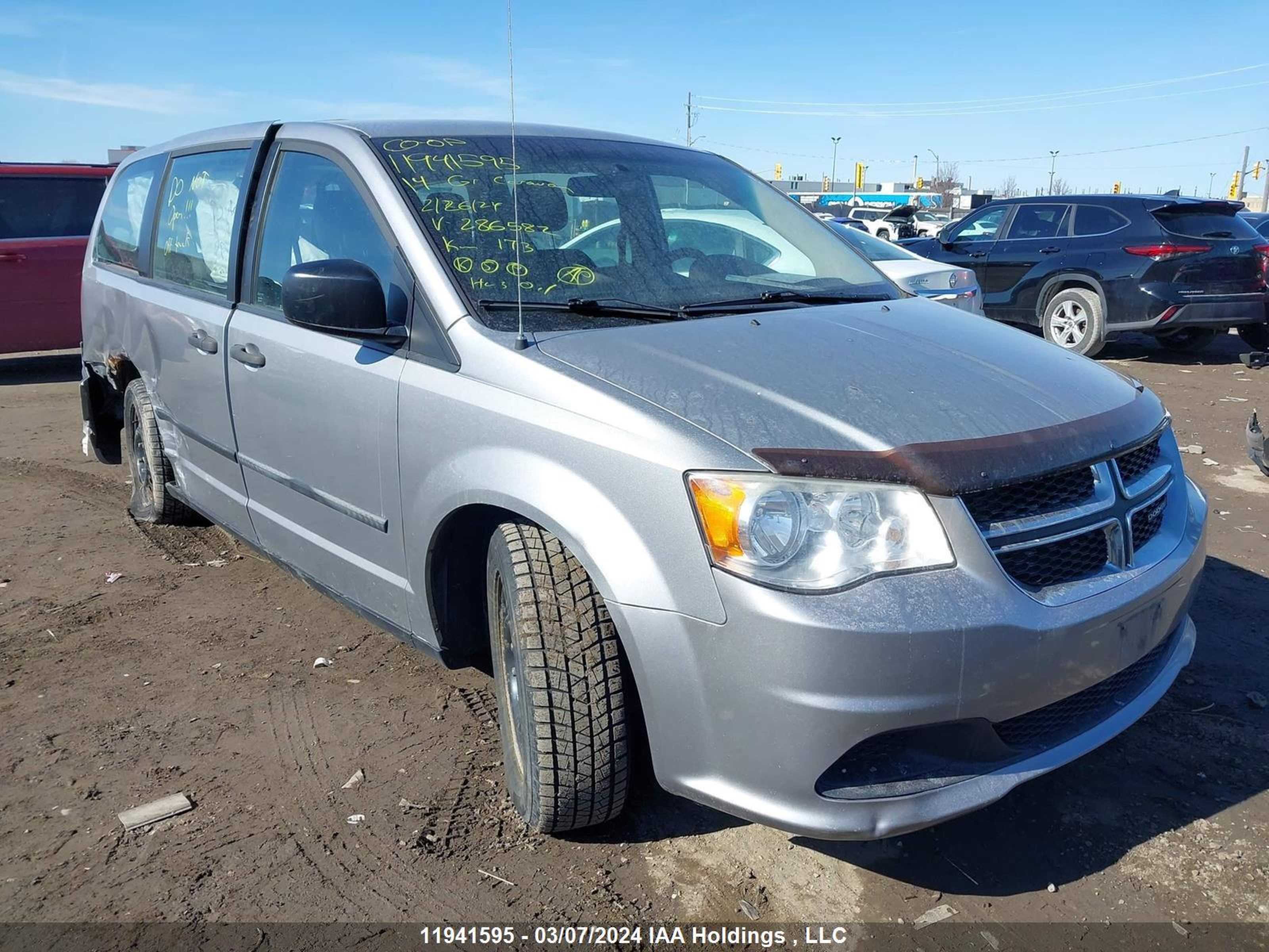 DODGE CARAVAN 2014 2c4rdgbg1er286582