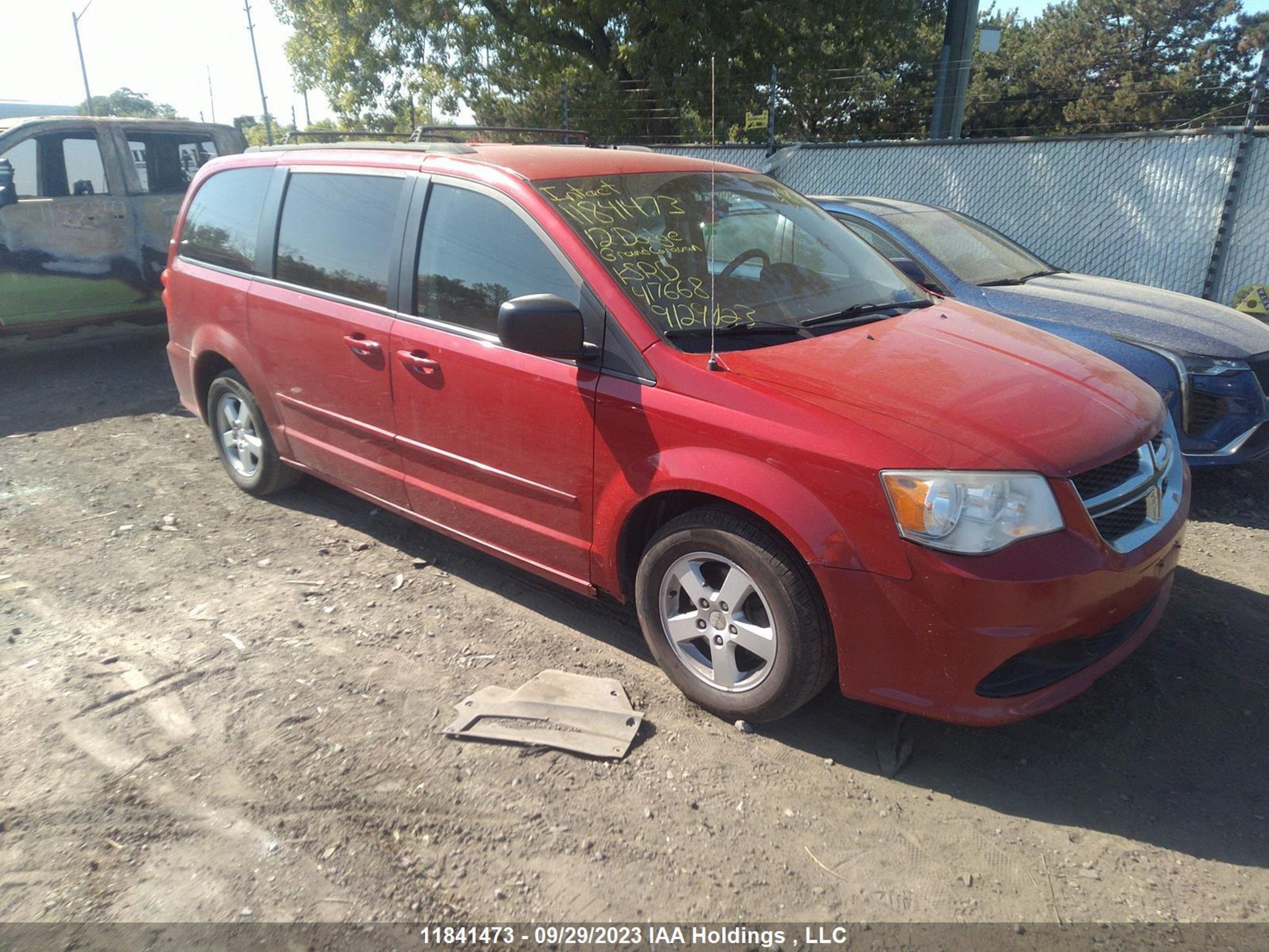 DODGE CARAVAN 2012 2c4rdgbg3cr417668