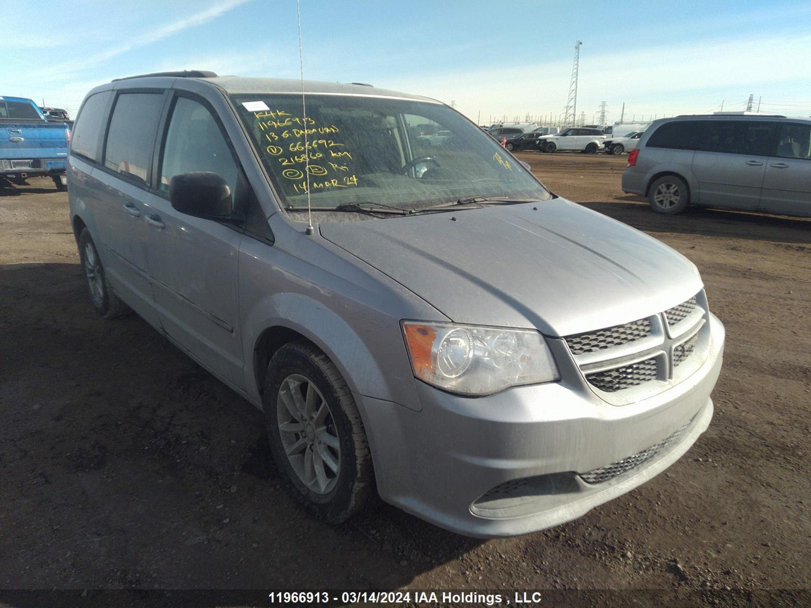 DODGE CARAVAN 2013 2c4rdgbg4dr666692