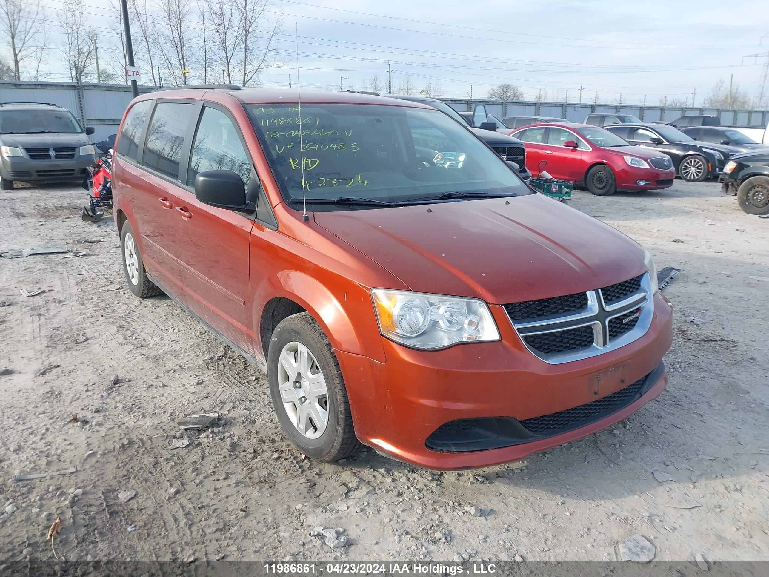 DODGE CARAVAN 2012 2c4rdgbg5cr290485