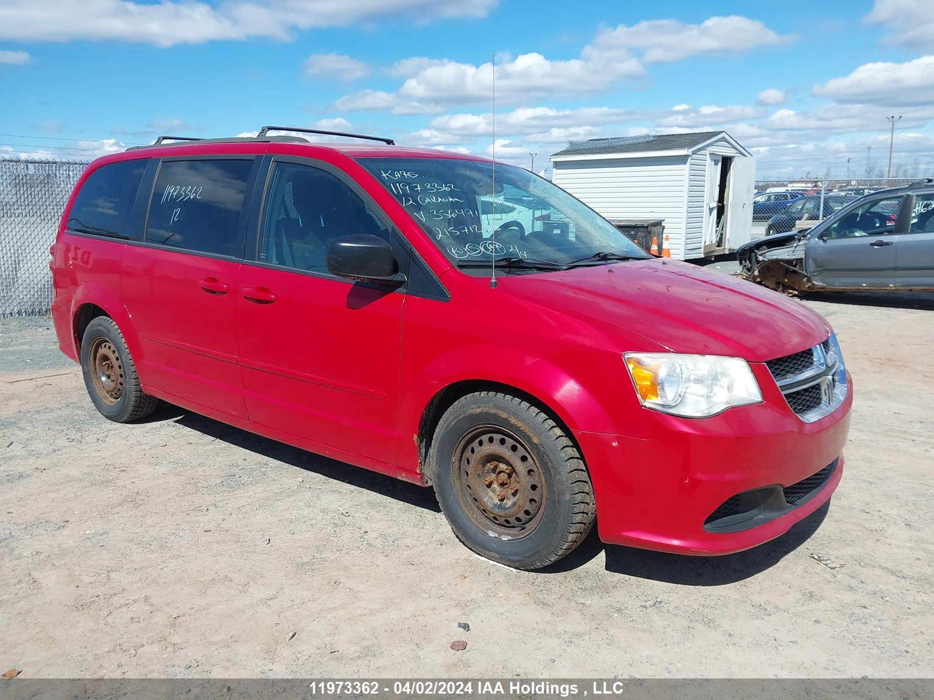 DODGE CARAVAN 2012 2c4rdgbg7cr356471