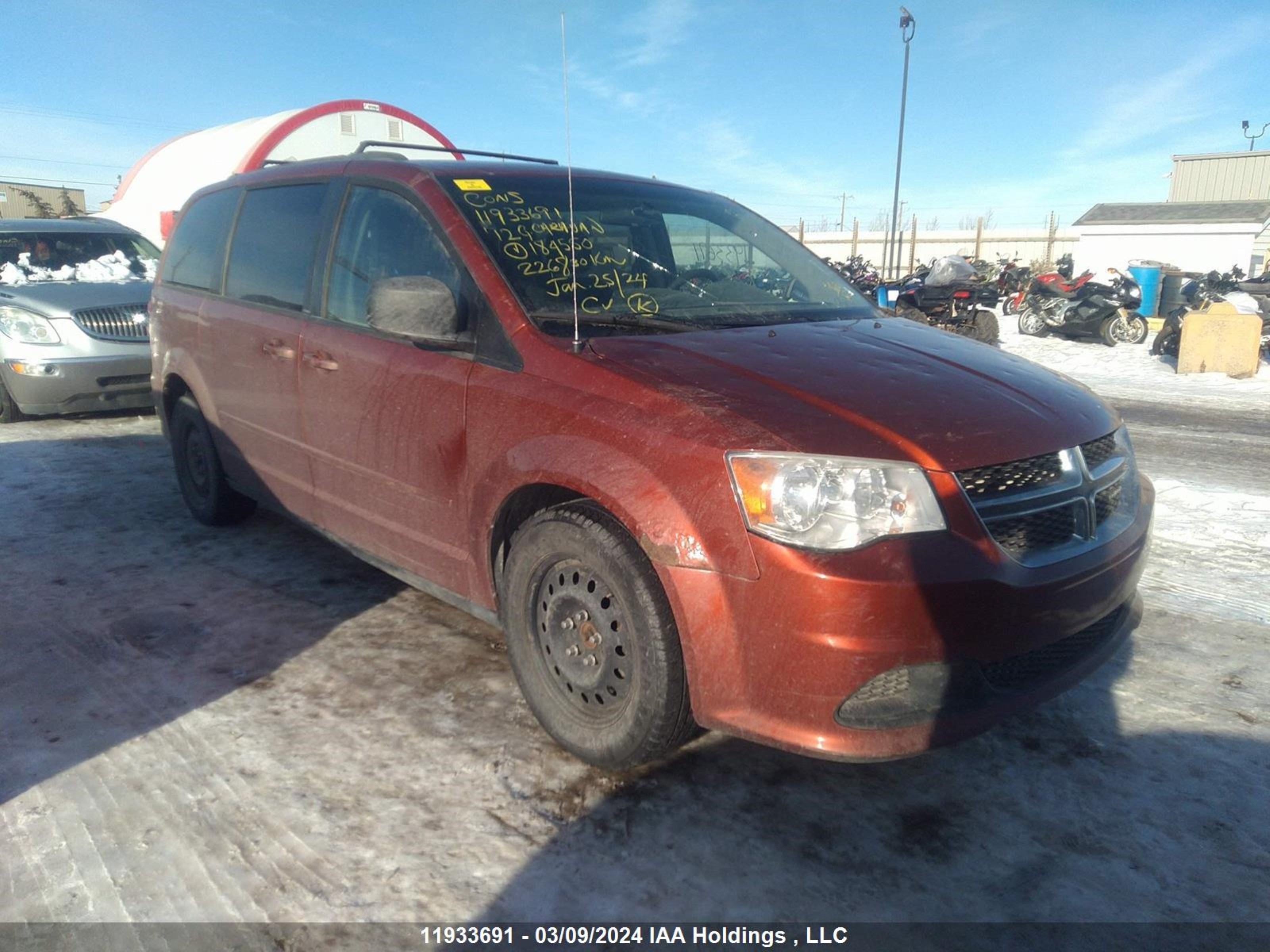 DODGE CARAVAN 2012 2c4rdgbg8cr184550