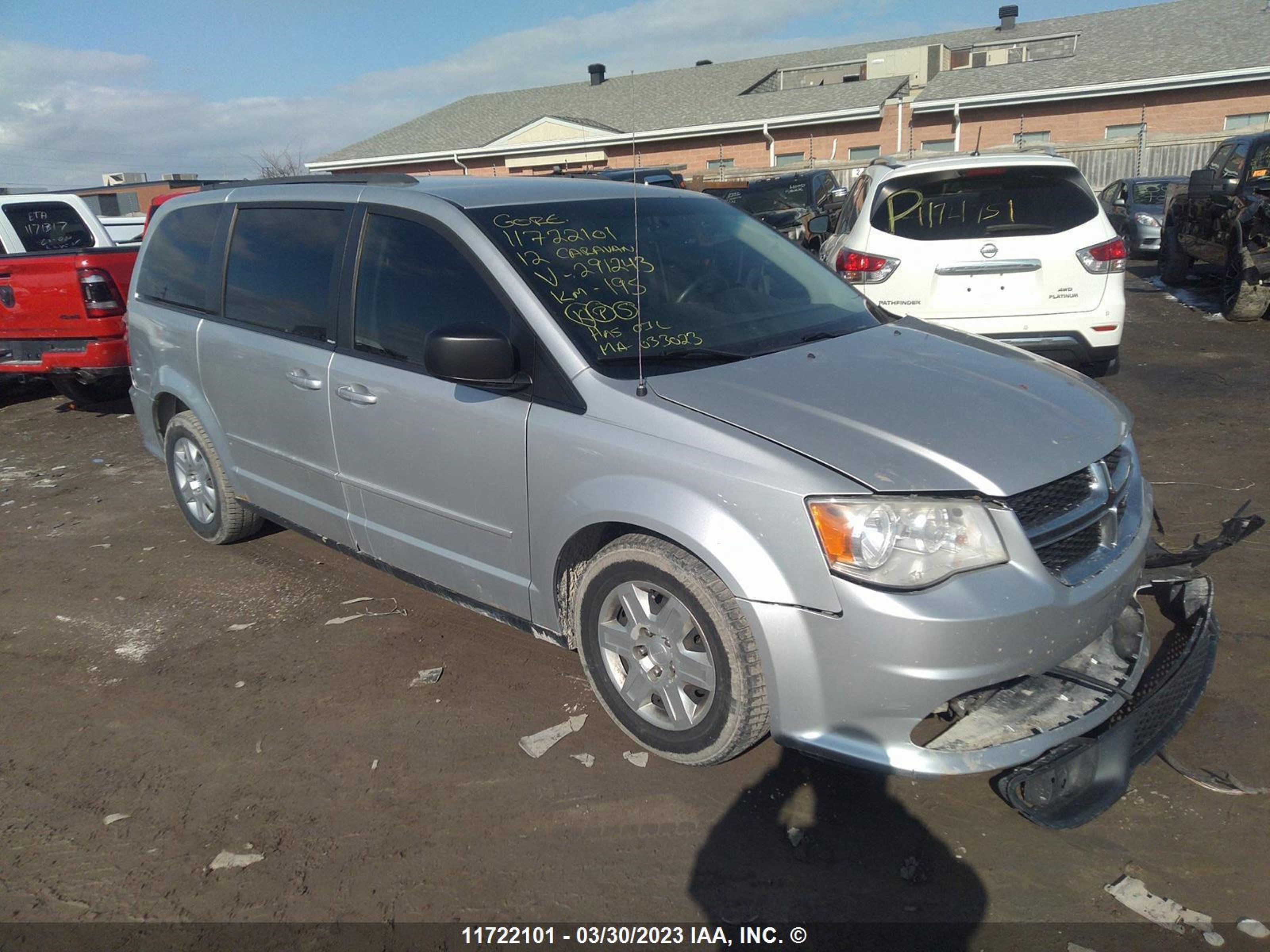 DODGE CARAVAN 2012 2c4rdgbg8cr291243