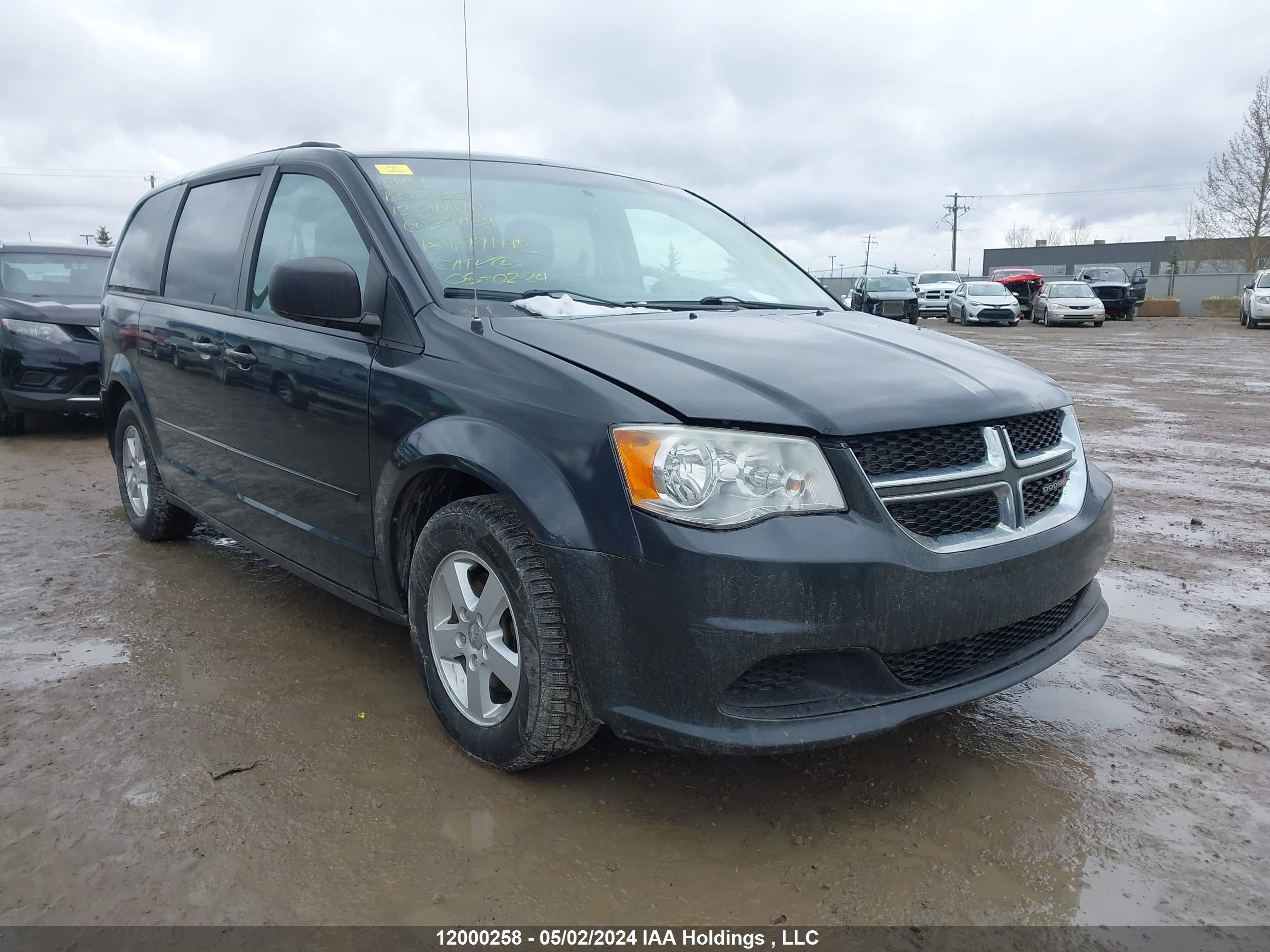 DODGE CARAVAN 2012 2c4rdgbg9cr371134