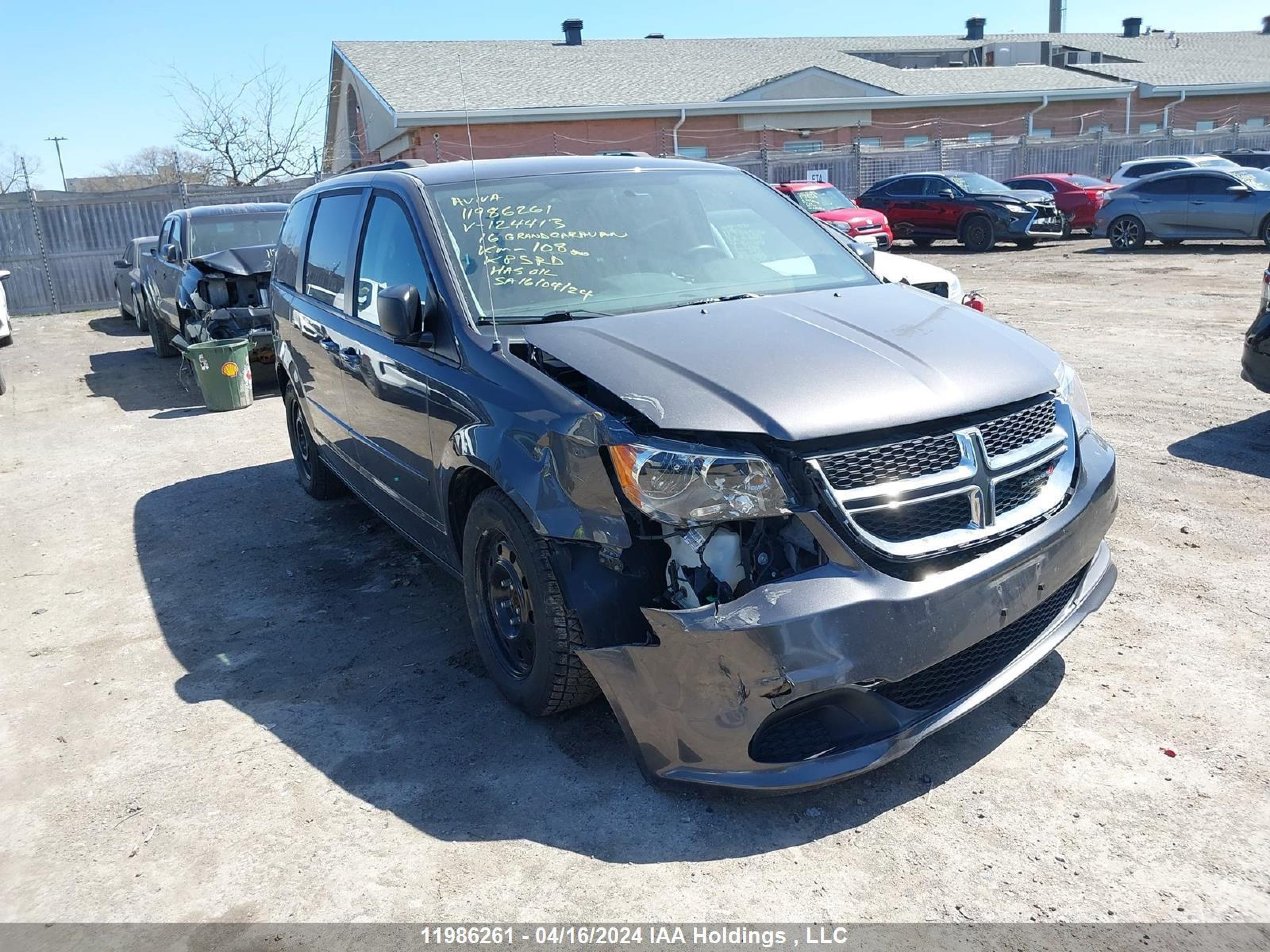 DODGE CARAVAN 2016 2c4rdgbg9gr124413