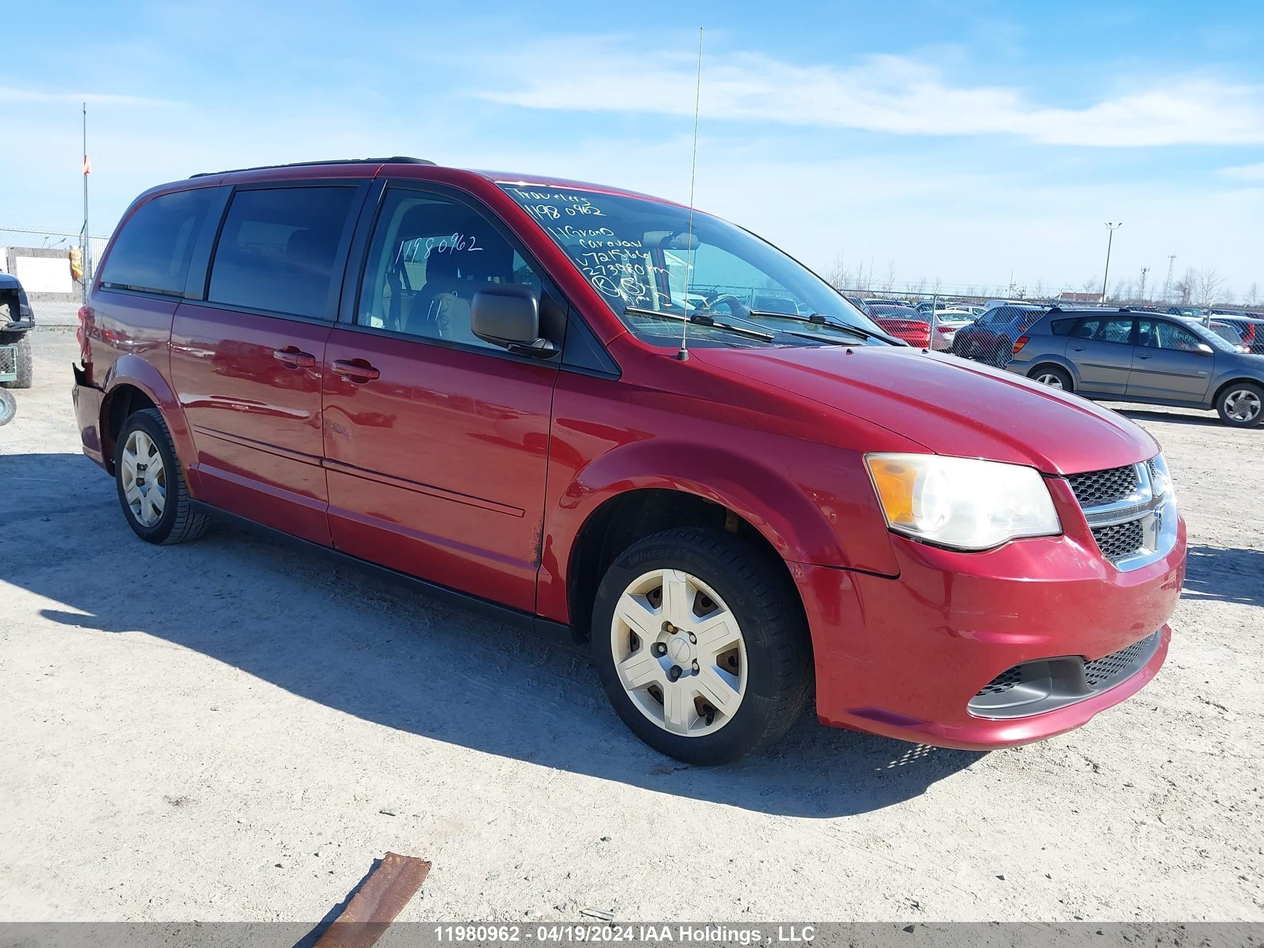 DODGE CARAVAN 2011 2d4rn4dg0br721566