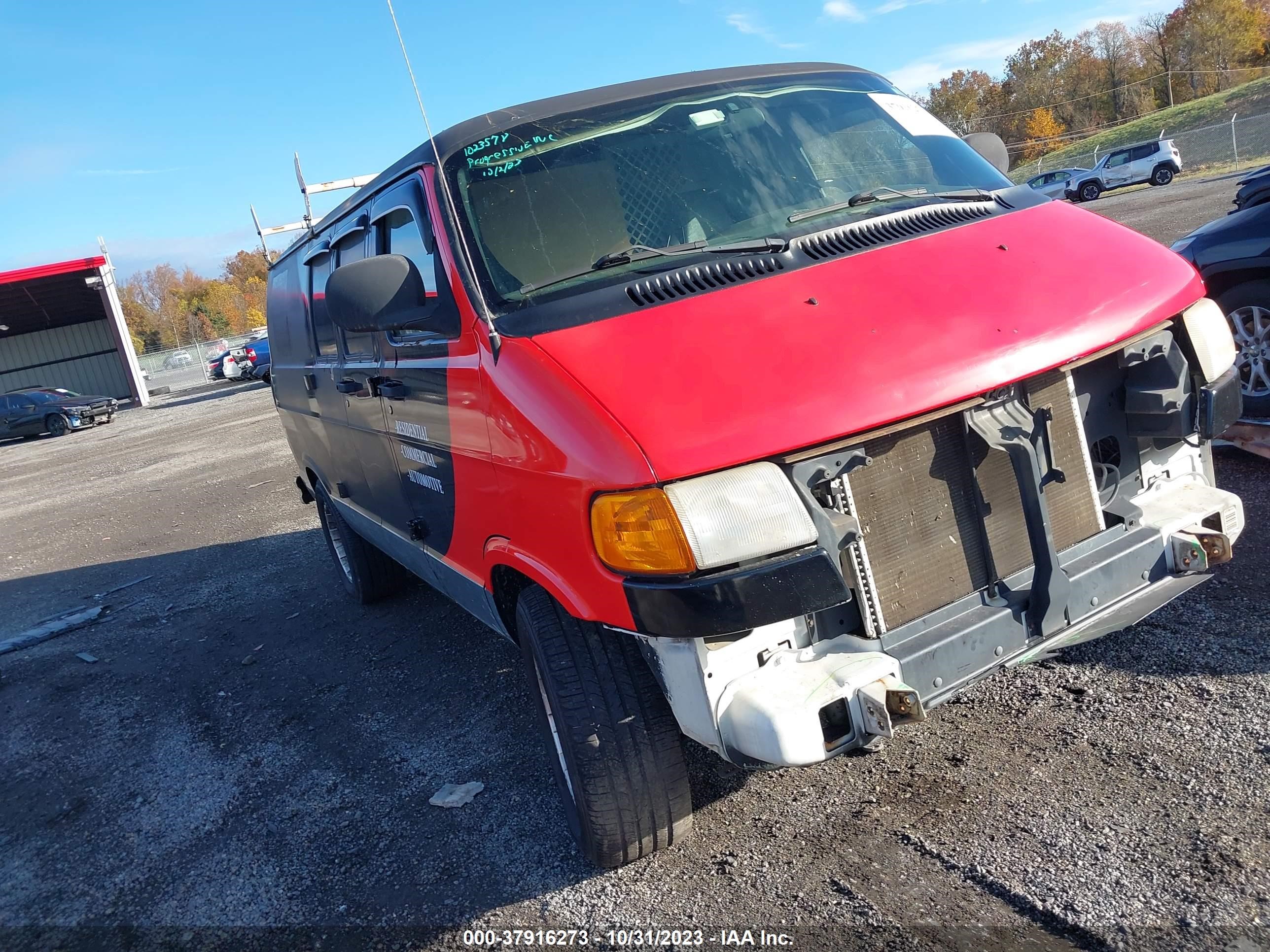 DODGE RAM VAN 2003 2d7hb11y73k507817