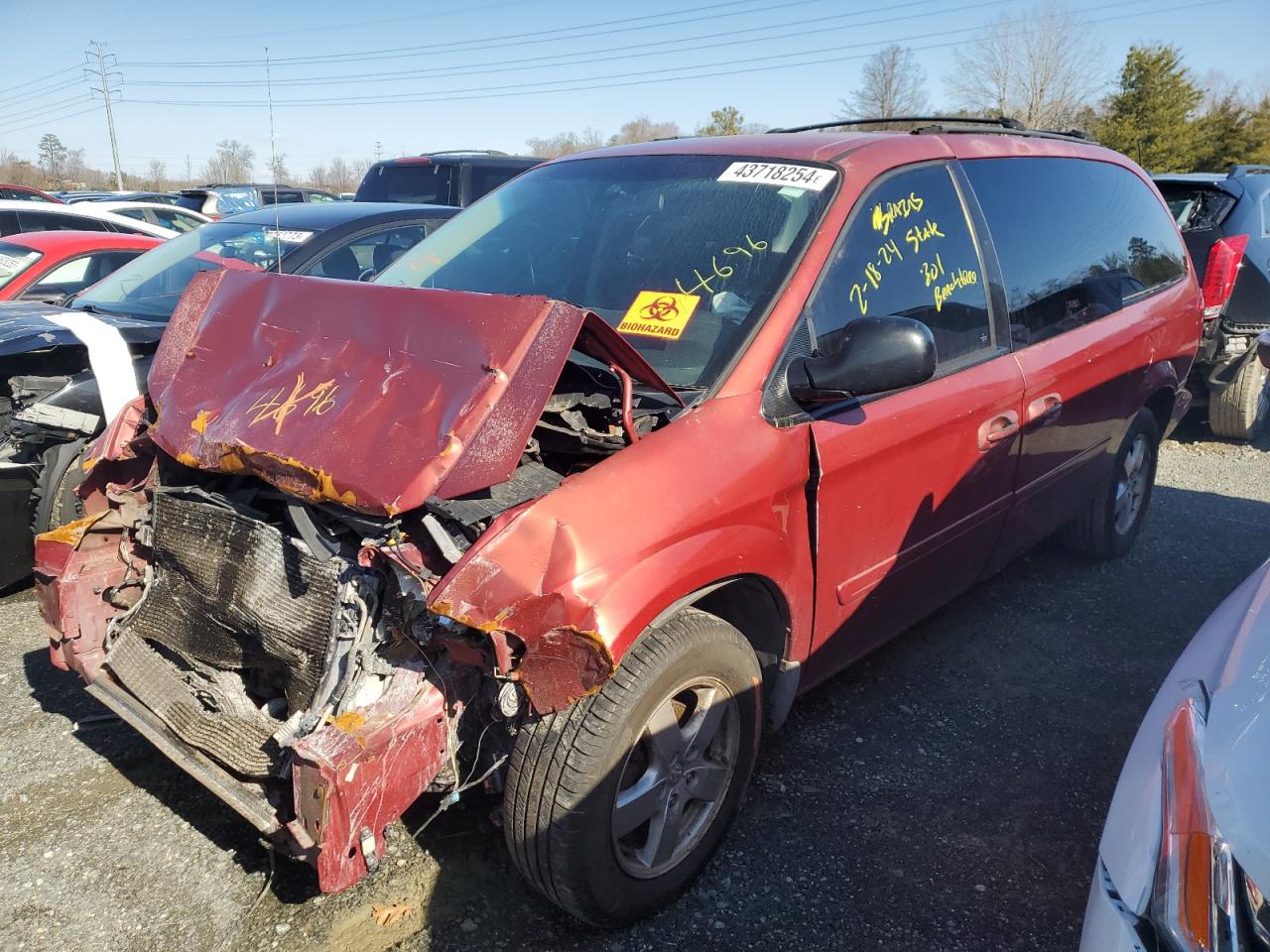 DODGE CARAVAN 2007 2d8gp44l37r144696