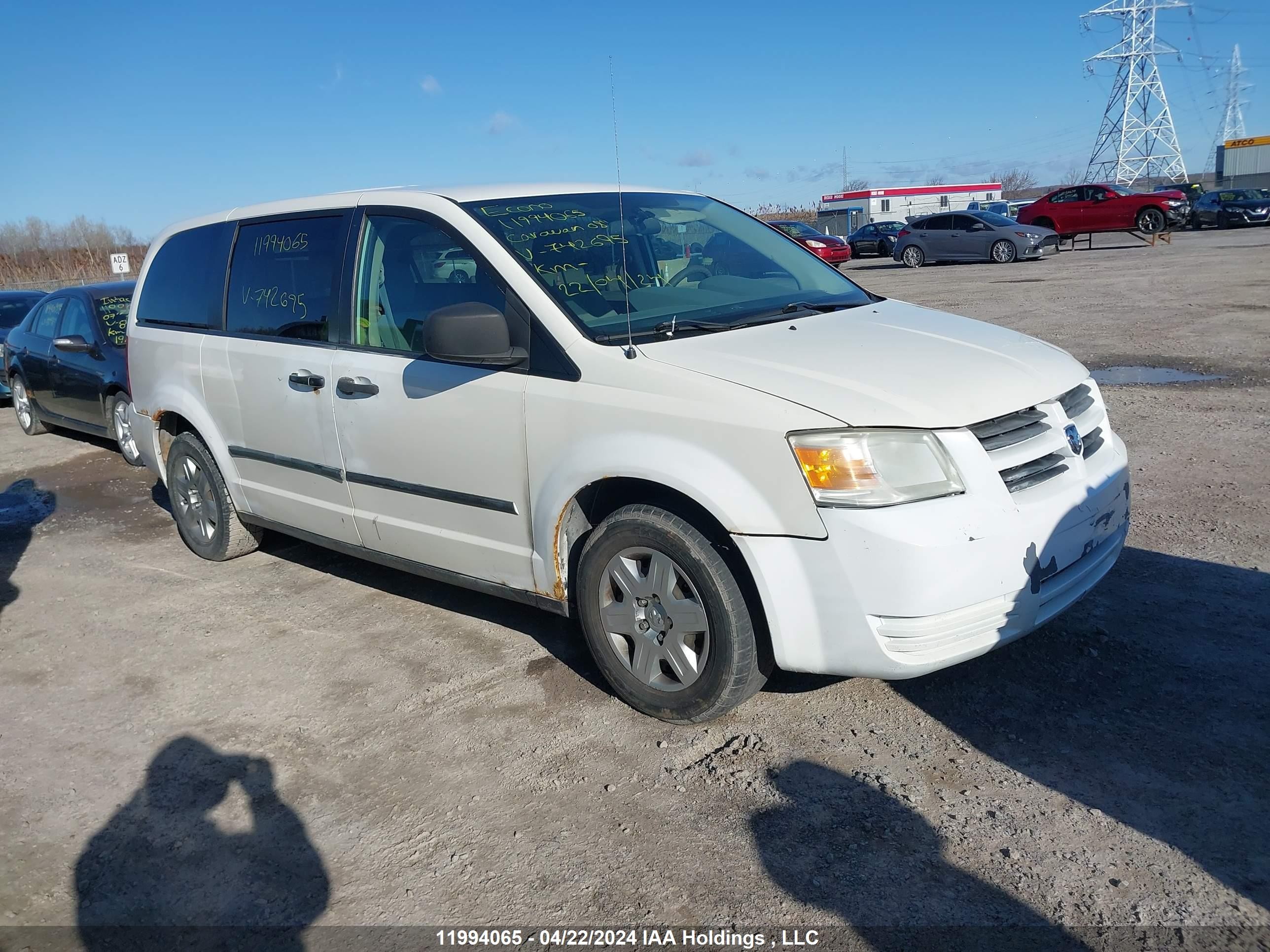 DODGE CARAVAN 2008 2d8hn44h18r742695