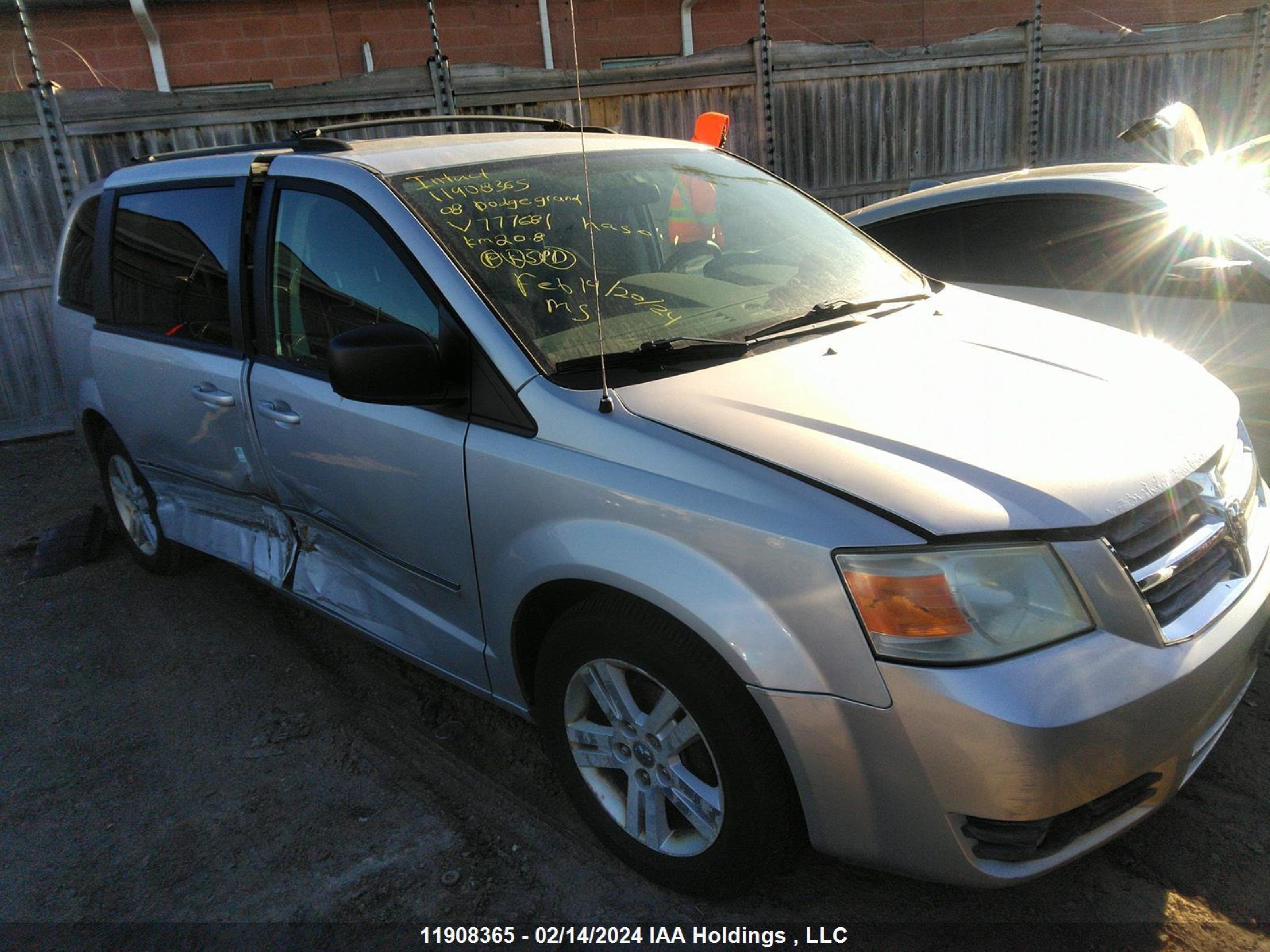 DODGE CARAVAN 2008 2d8hn44p18r777681