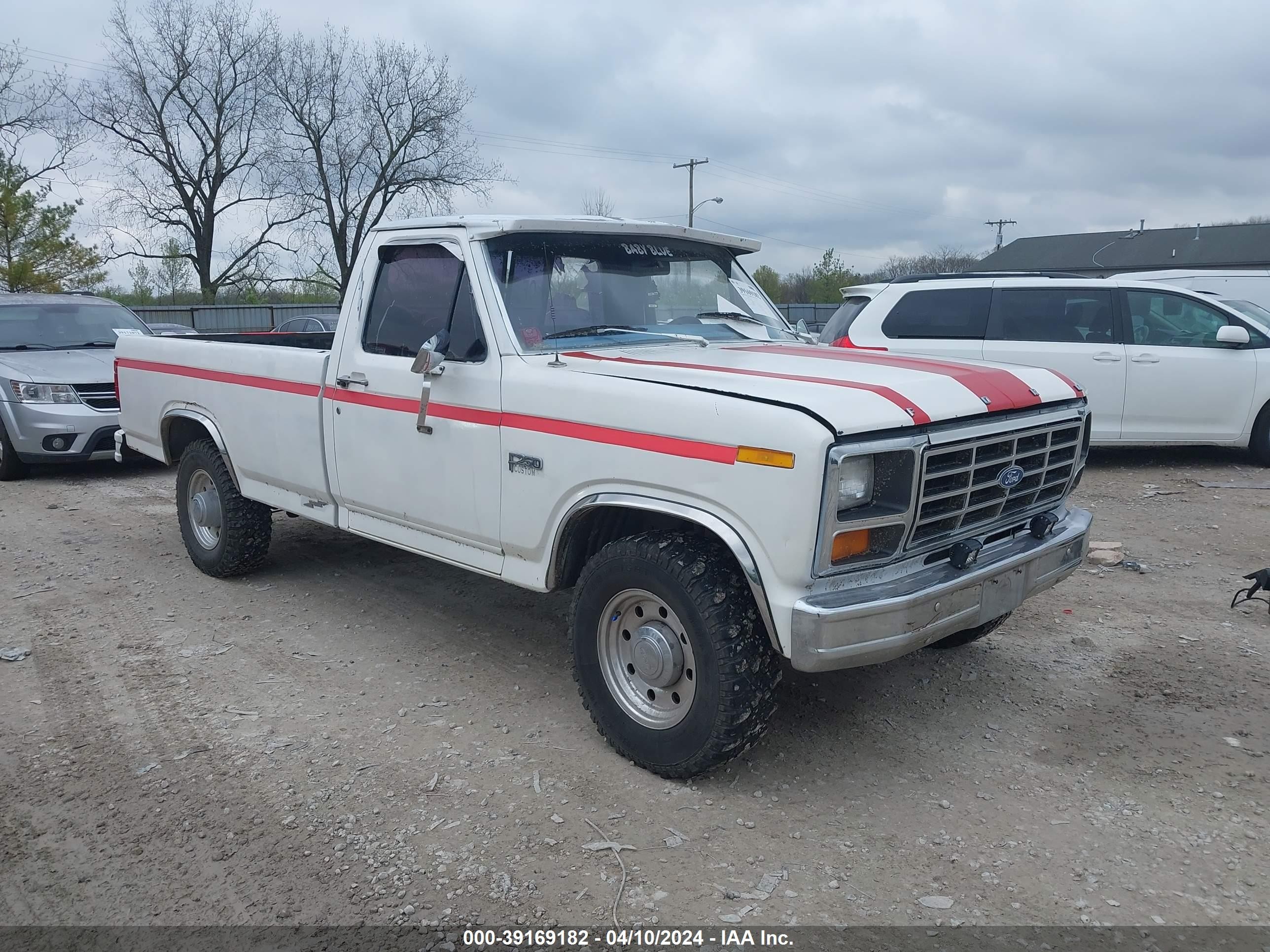 FORD F250 1986 2ftef25y8gca07571