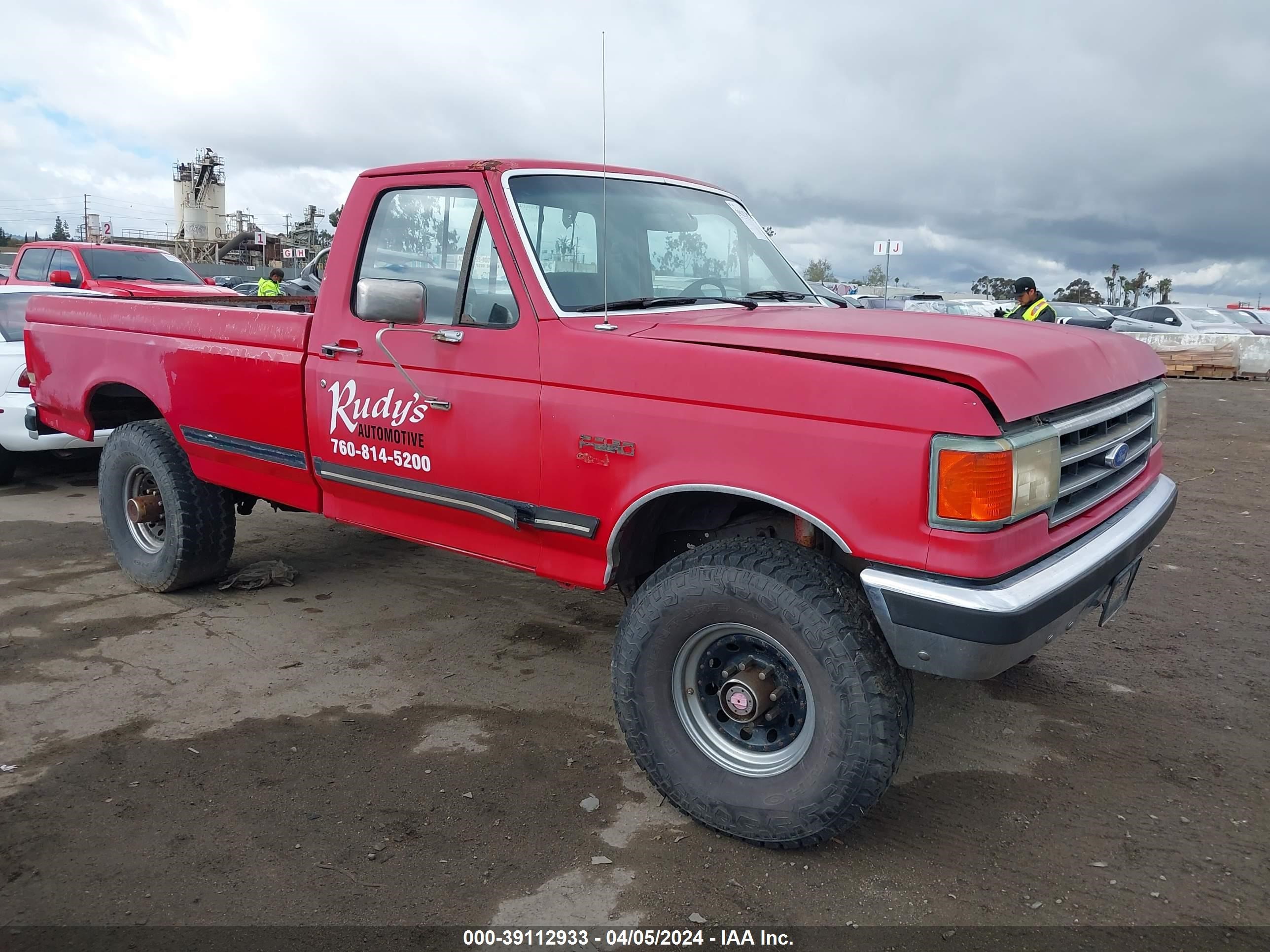 FORD F250 1990 2fthf26h5lcb00554