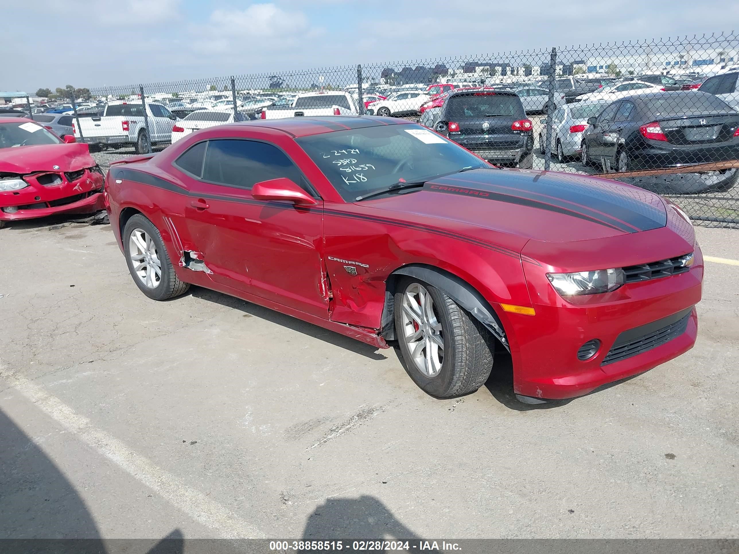 CHEVROLET CAMARO 2015 2g1fb1e3xf9181659