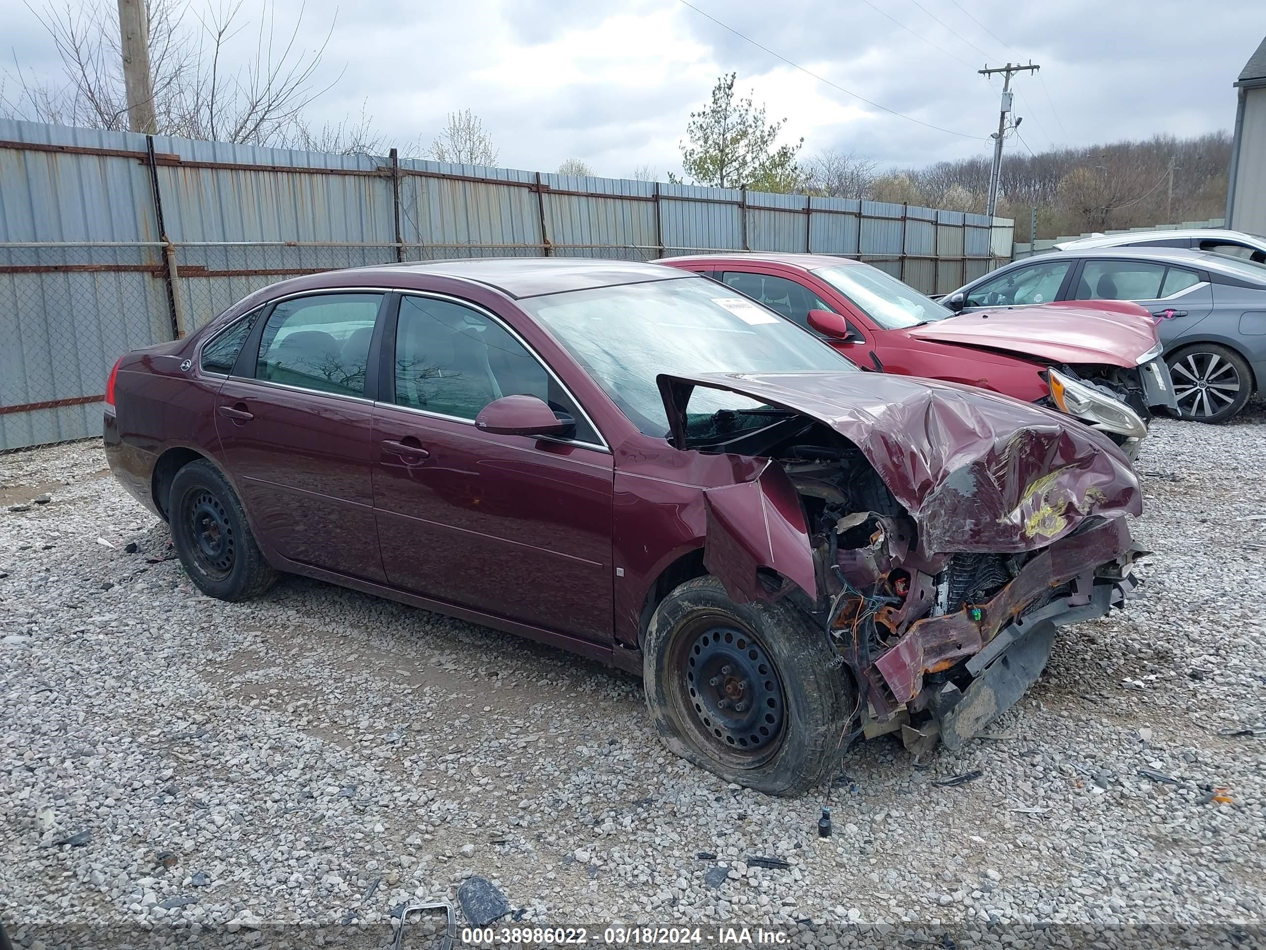 CHEVROLET IMPALA 2007 2g1wb58k279313356