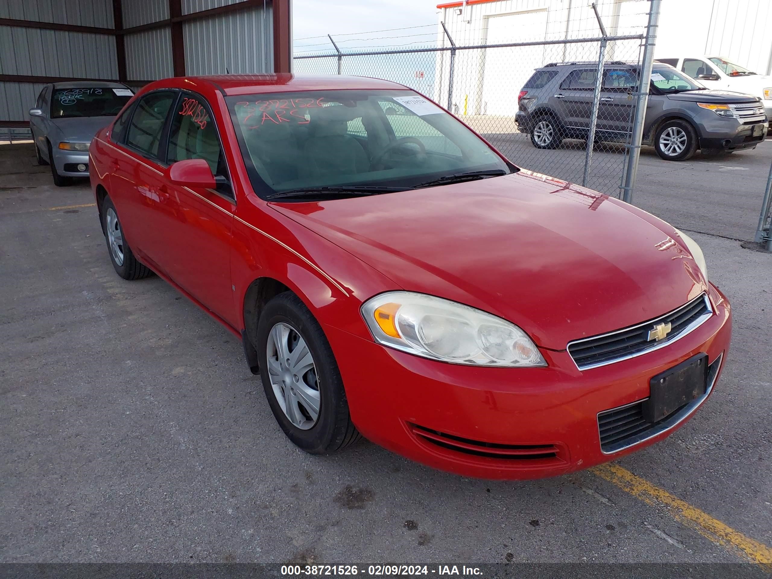 CHEVROLET IMPALA 2008 2g1wb58kx89211997