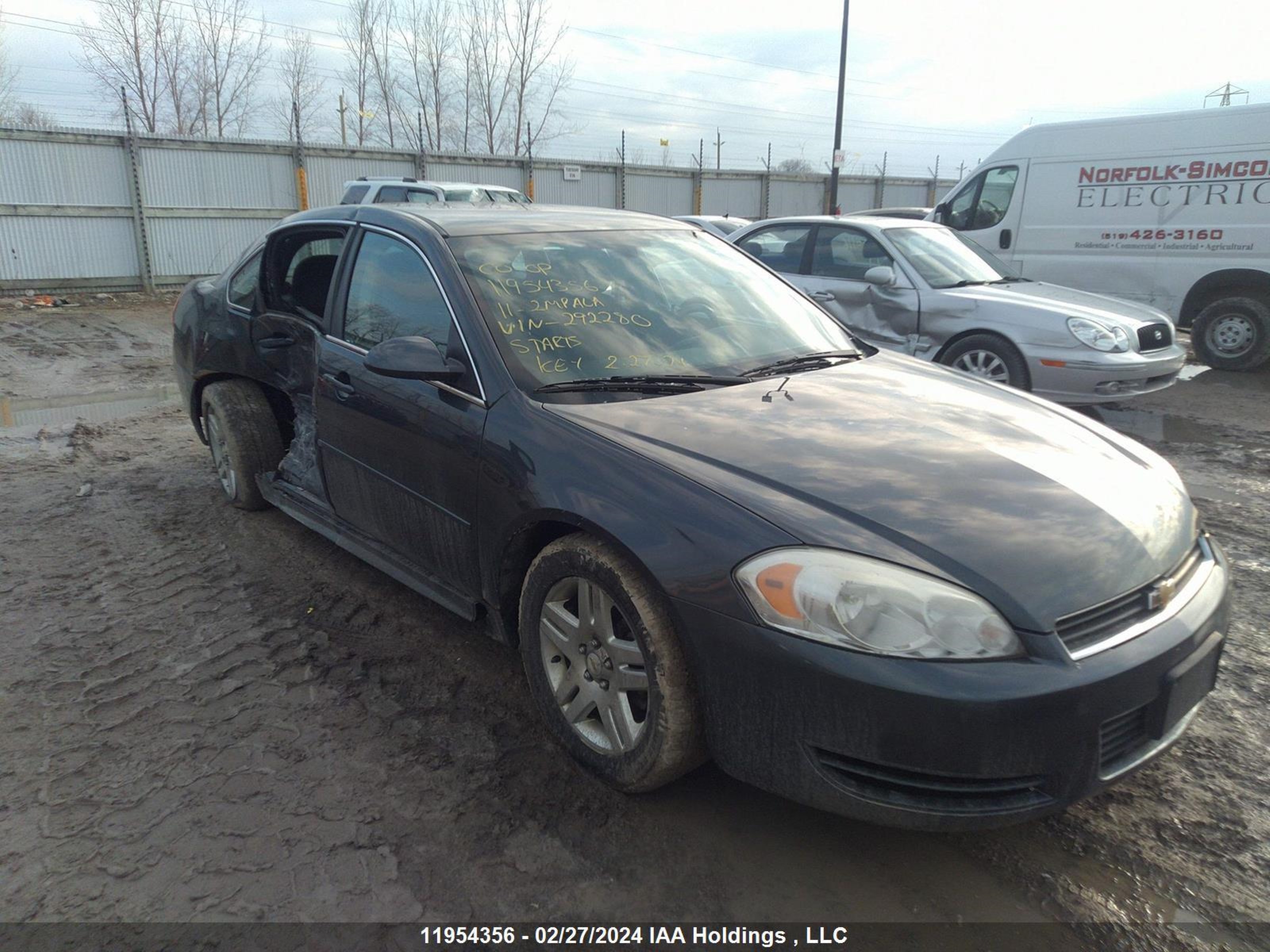 CHEVROLET IMPALA 2011 2g1wb5ek4b1292280