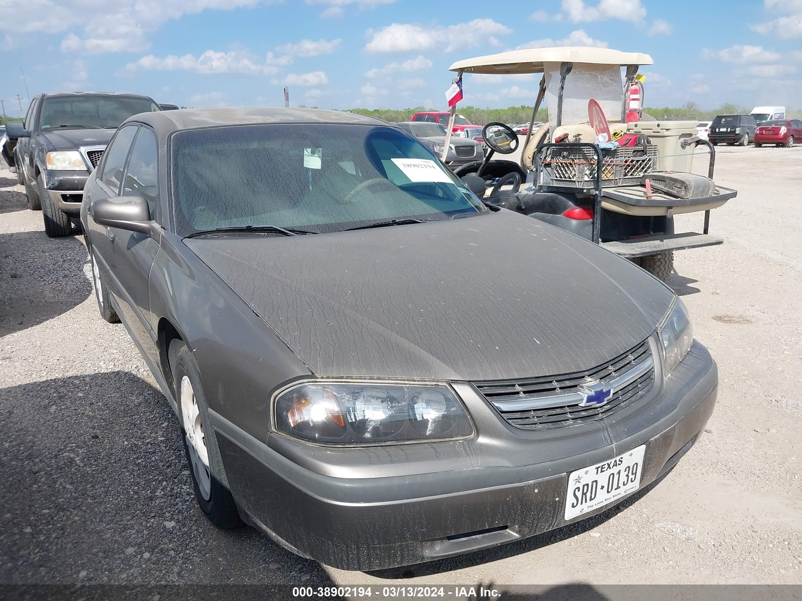 CHEVROLET IMPALA 2003 2g1wf52e239143792