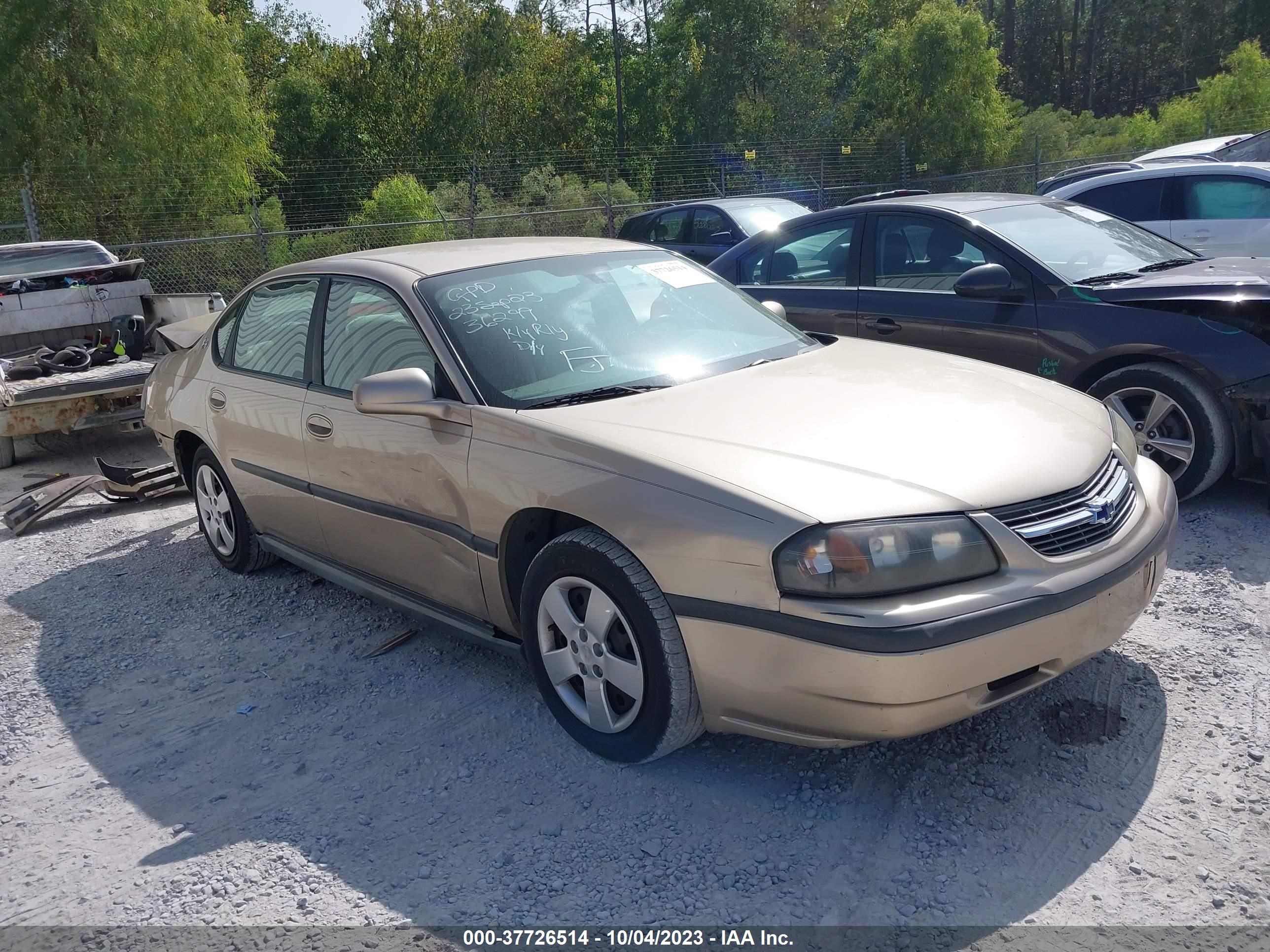 CHEVROLET IMPALA 2004 2g1wf52e249233252