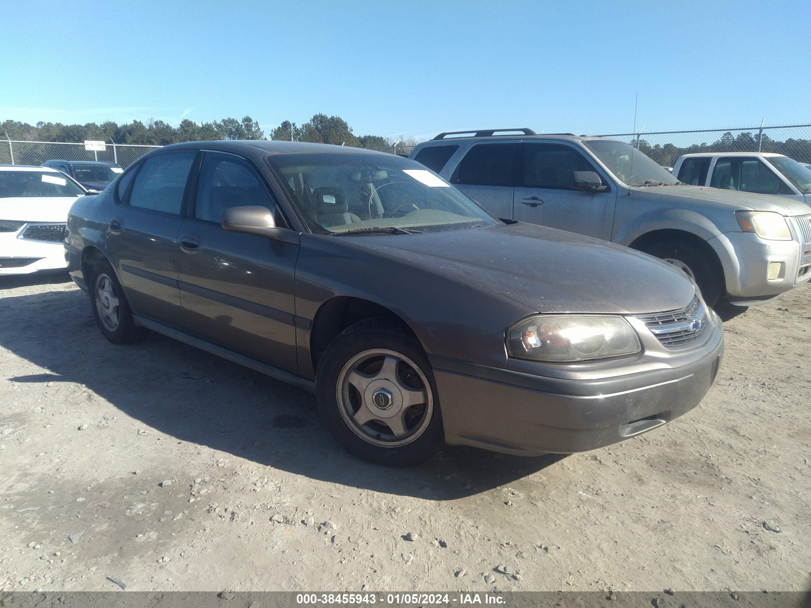 CHEVROLET IMPALA 2003 2g1wf52e539107451