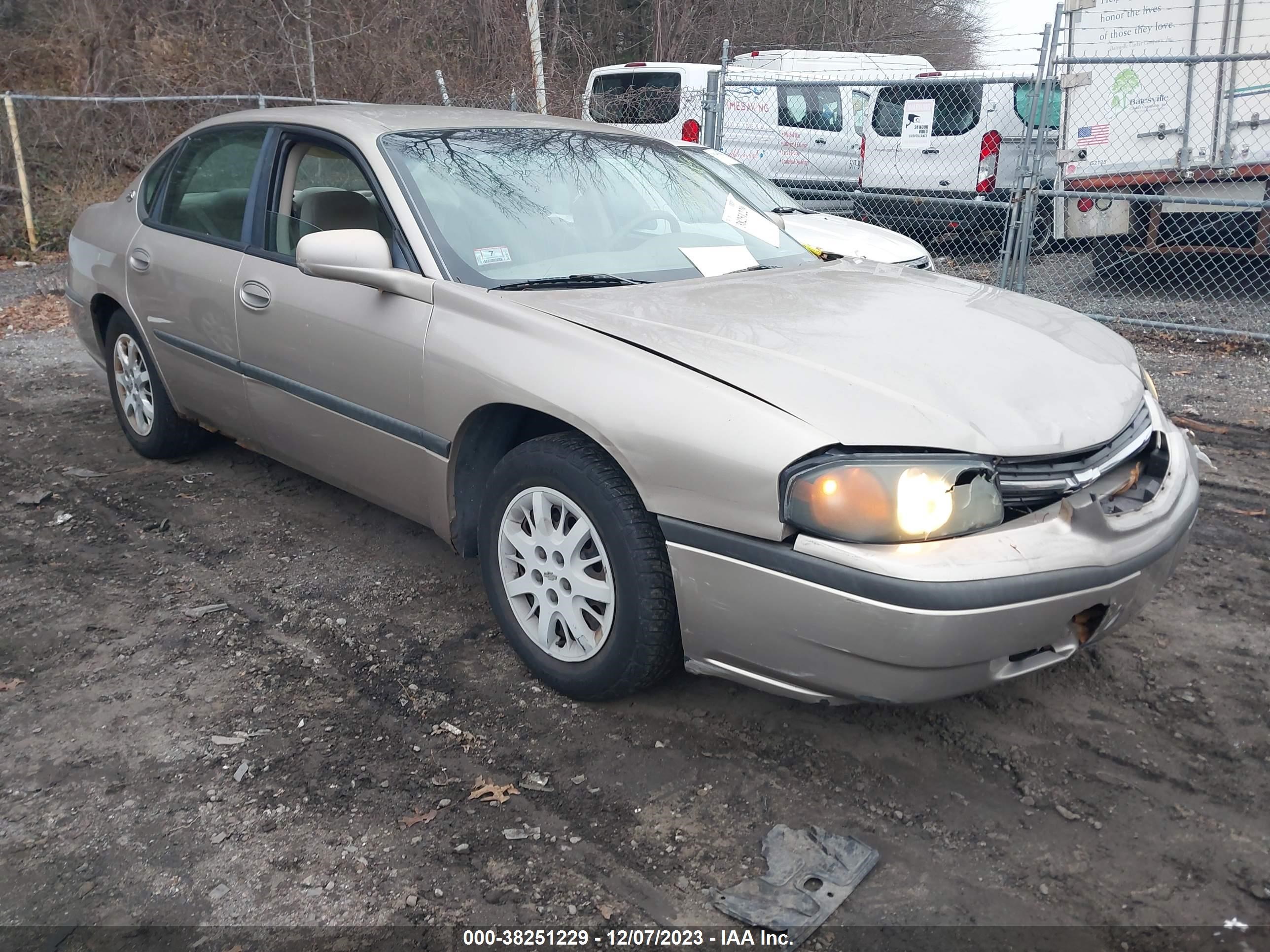 CHEVROLET IMPALA 2003 2g1wf52e639125005