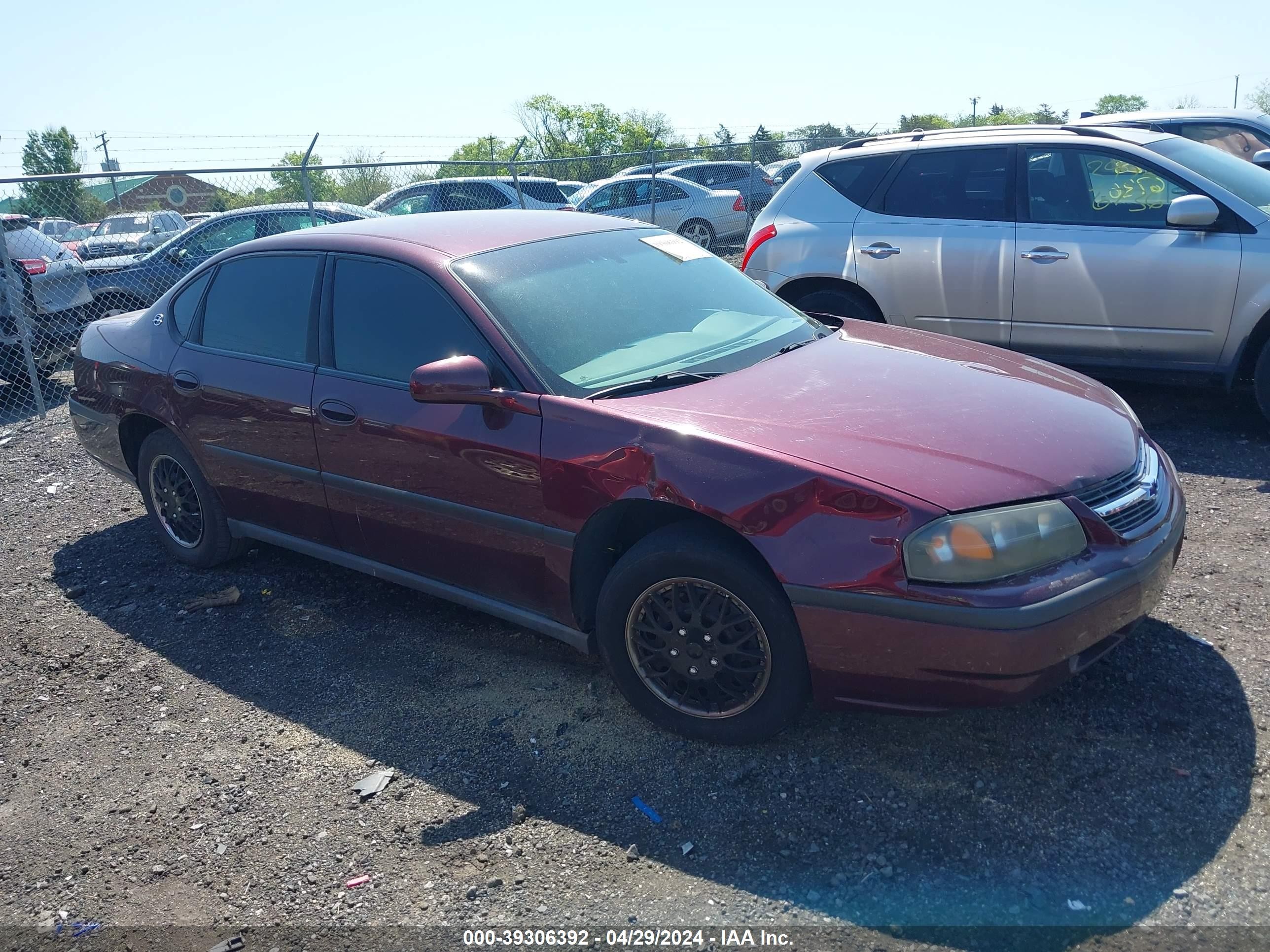 CHEVROLET IMPALA 2003 2g1wf52e639325091