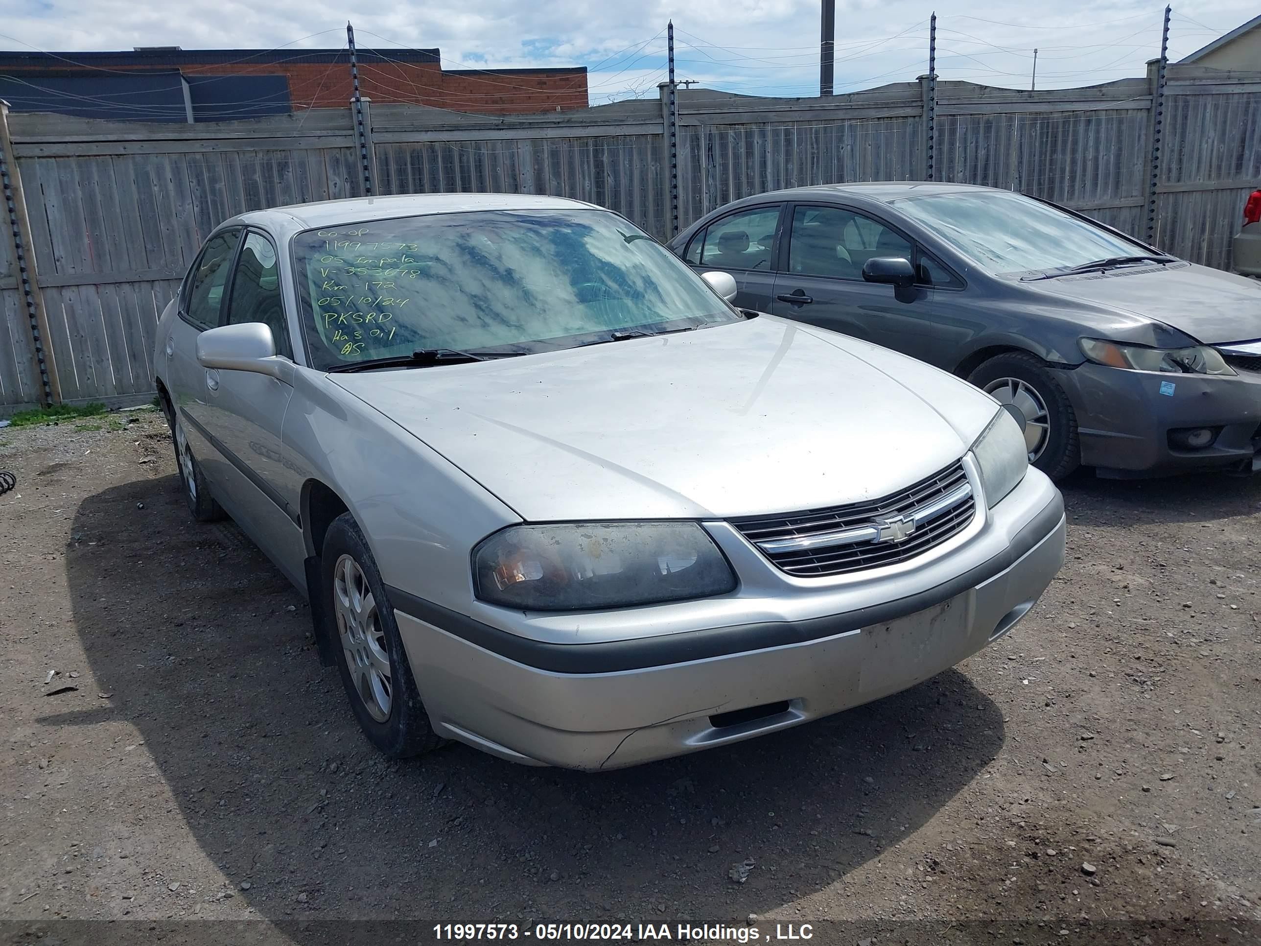 CHEVROLET IMPALA 2005 2g1wf52e959353678