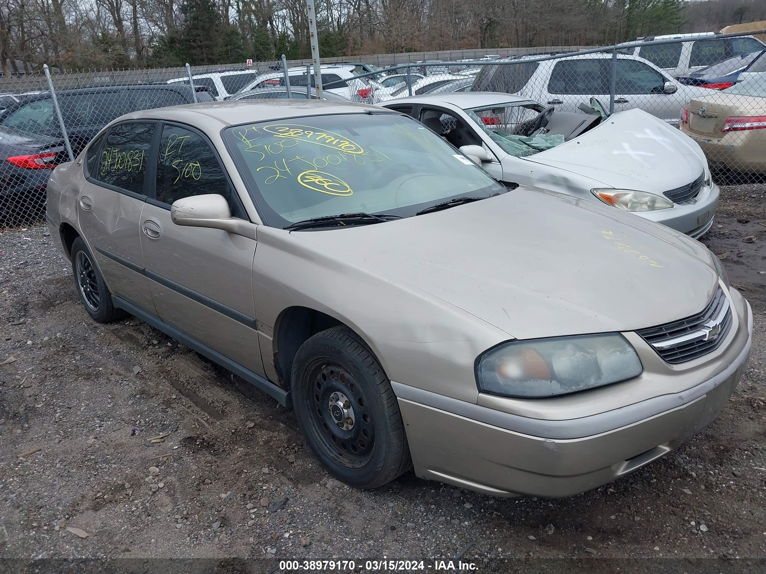 CHEVROLET IMPALA 2002 2g1wf55e929369905