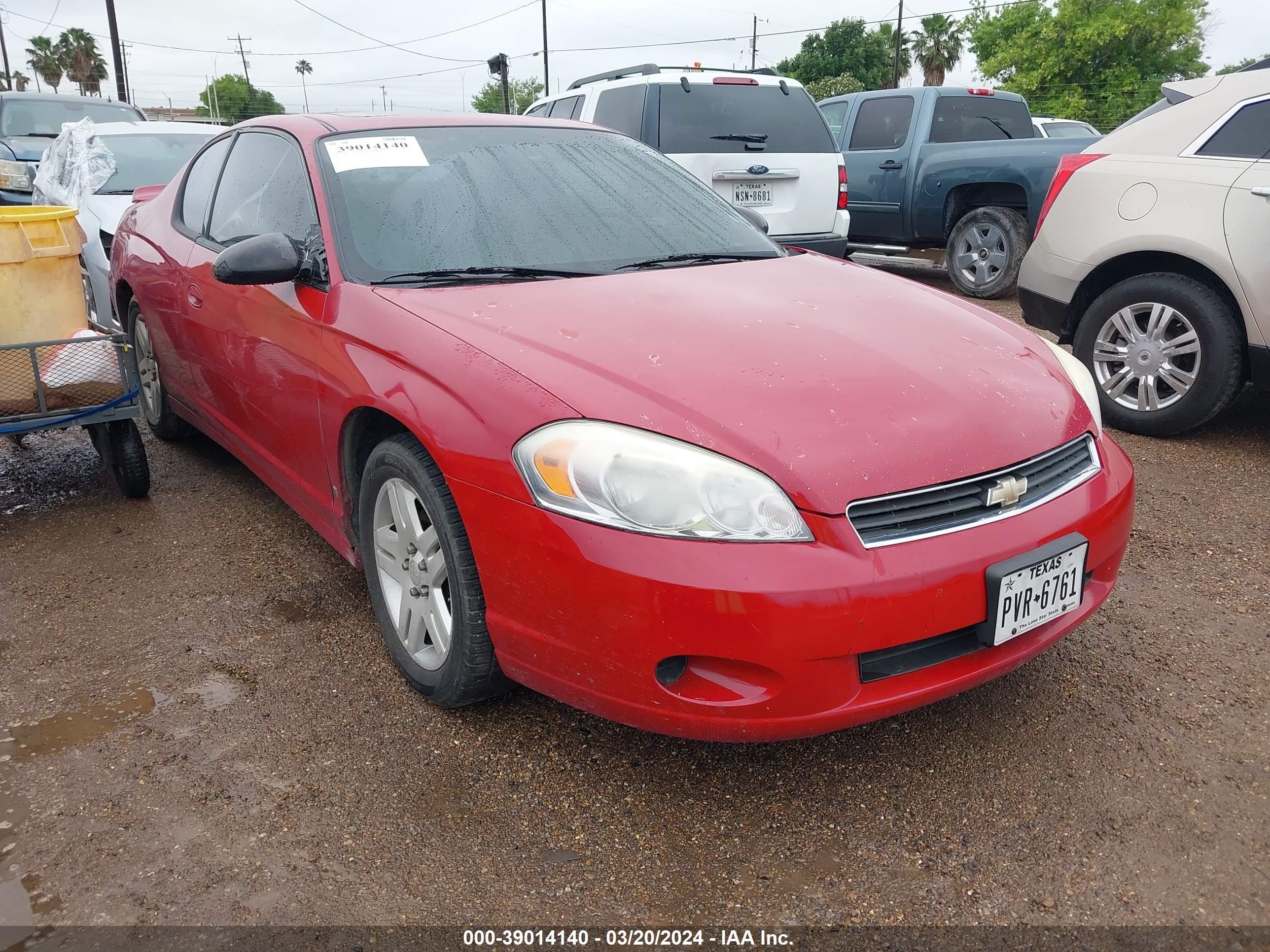 CHEVROLET MONTE CARLO 2007 2g1wk15k679199312