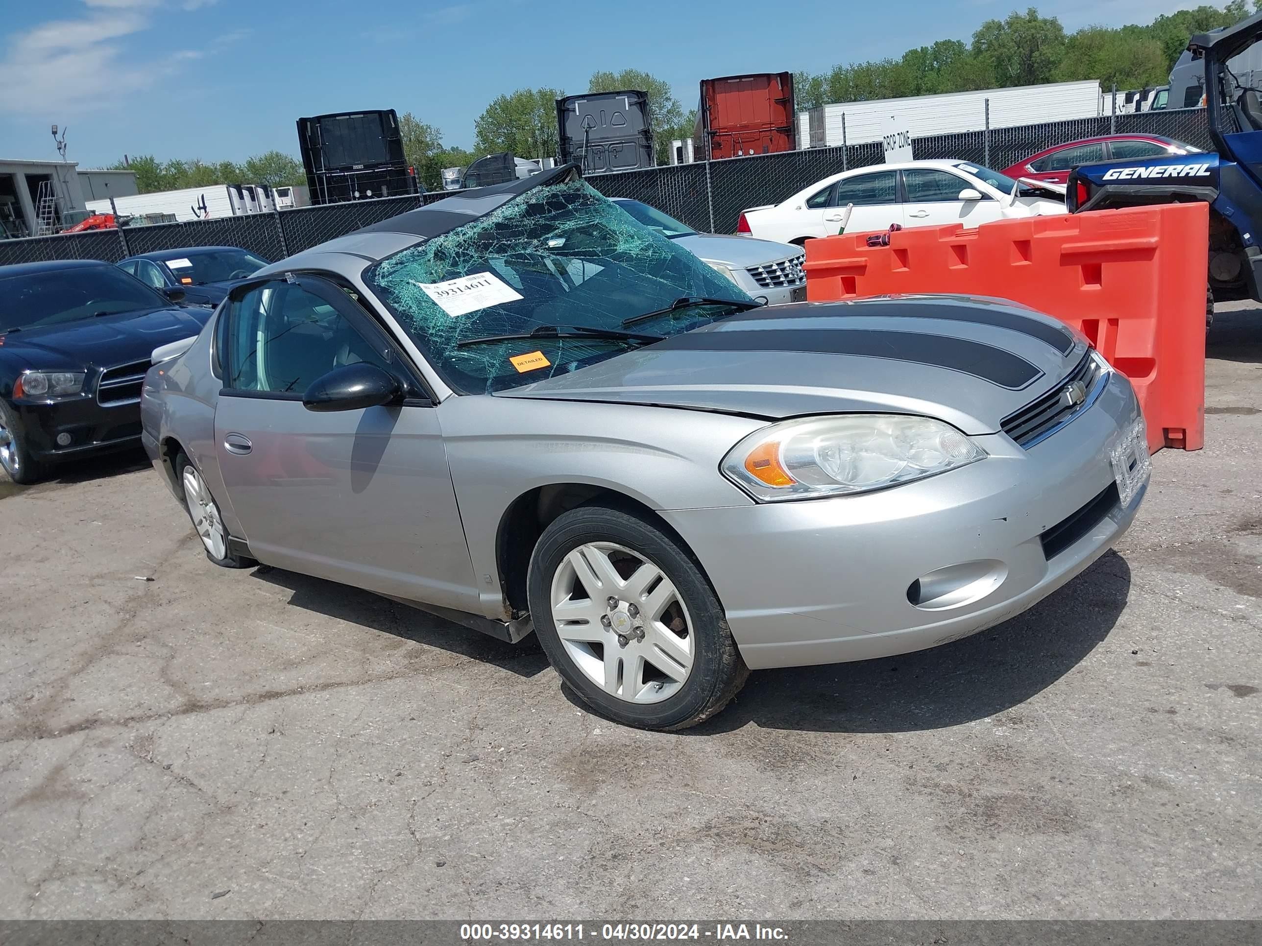 CHEVROLET MONTE CARLO 2007 2g1wk15k679306150